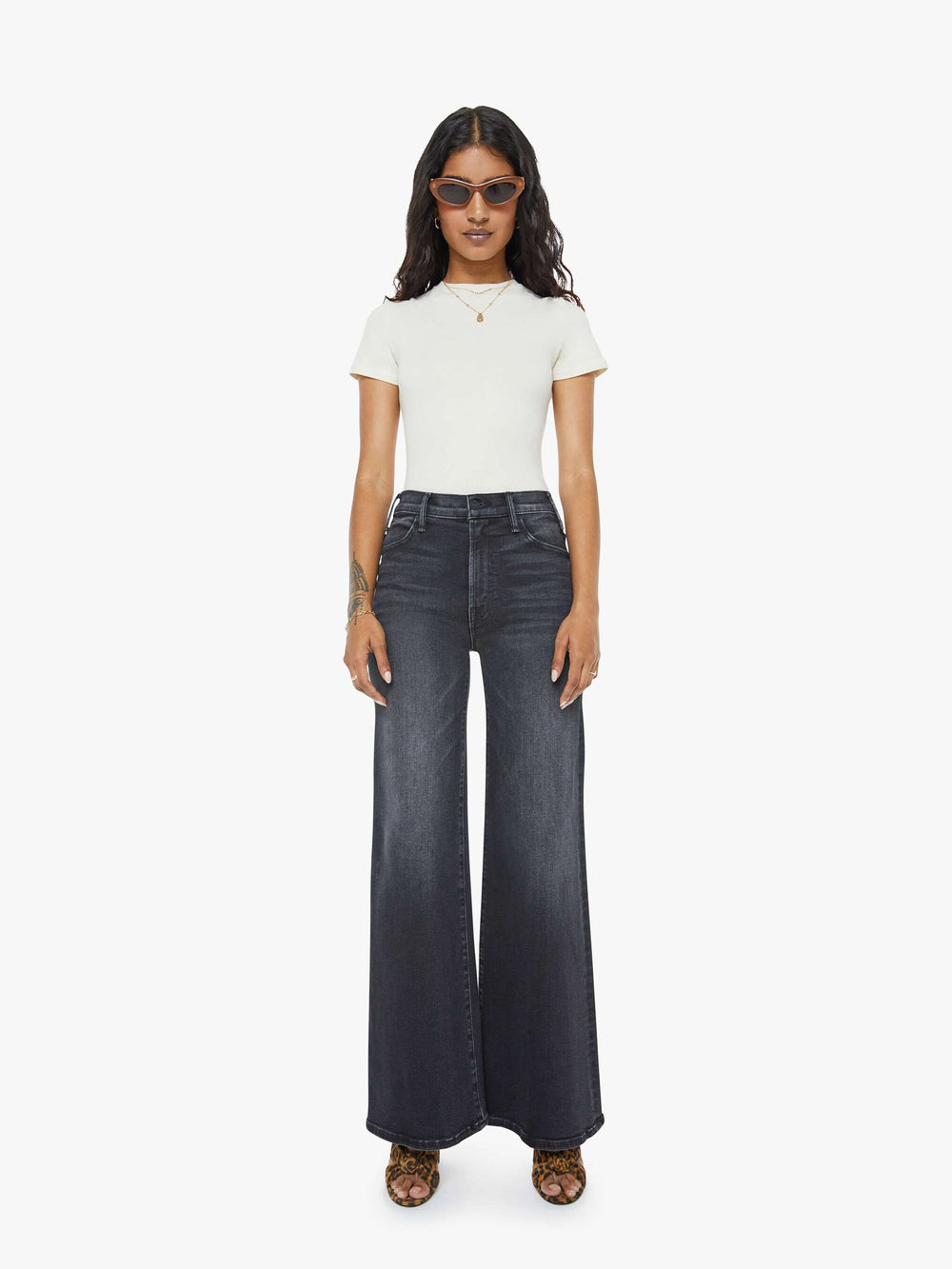 Mother Denim PETITES The Lil Hustler Roller Sneak