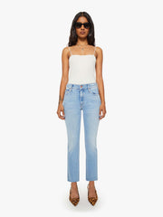 Mother Denim PETITES The Lil Mid Rise Dazzler Ankle Fray