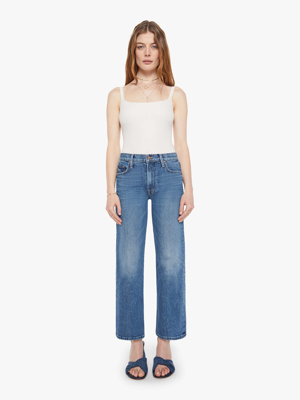 Mother Denim The Mid Rise Rambler Zip Ankle