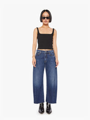 Mother Denim PETITES The Lil Mid Rise Full Pipe Flood Fray