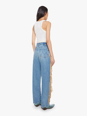 Mother Denim The Fringe Half-Pipe Button Sneak