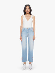 Mother Denim The Rambler Zip Slice Hover Fray