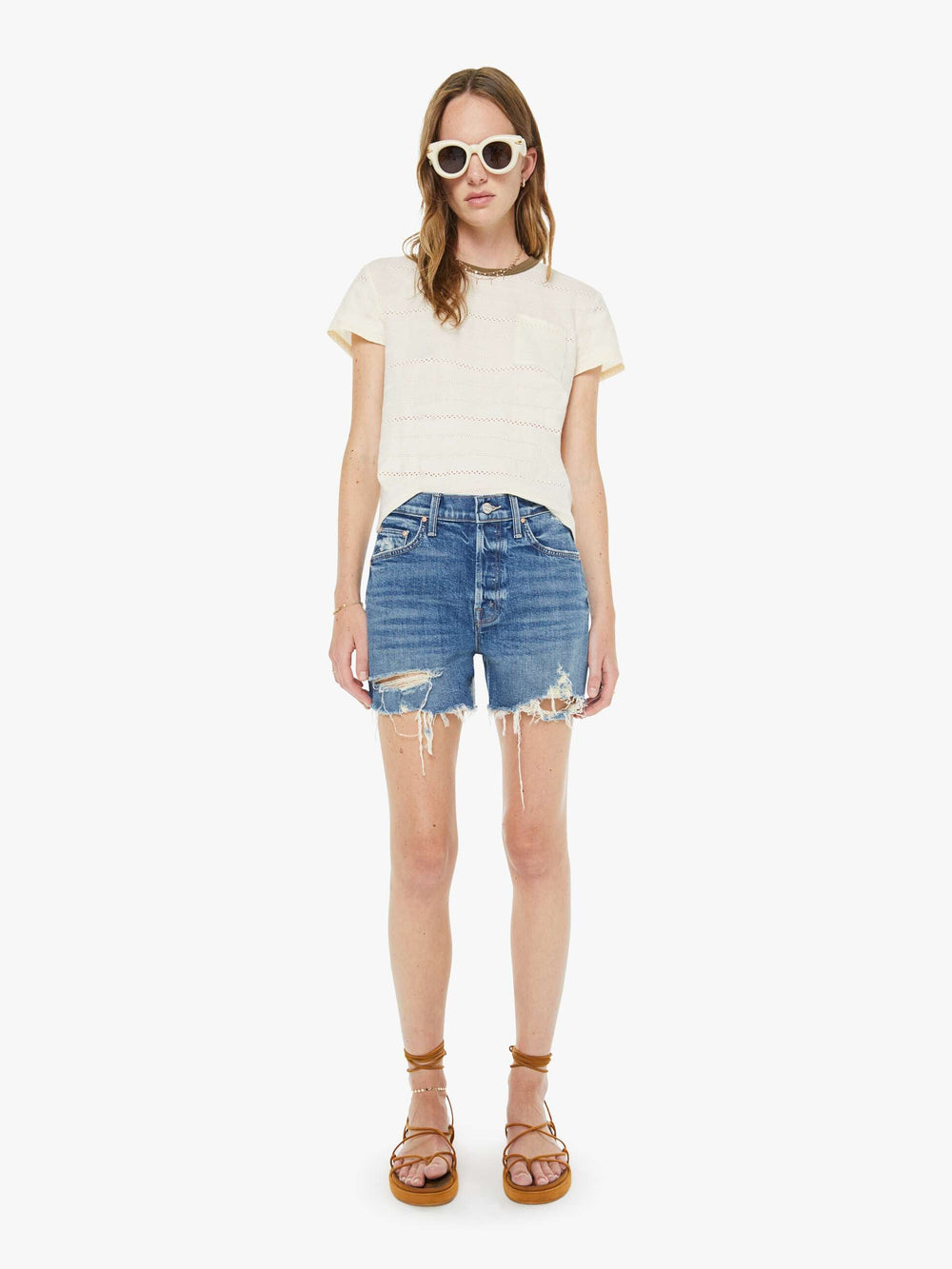 Mother Denim The Skipper Short N' Long Chew