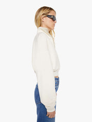Mother Denim Eterne Cropped Half-Zip Sweatshirt