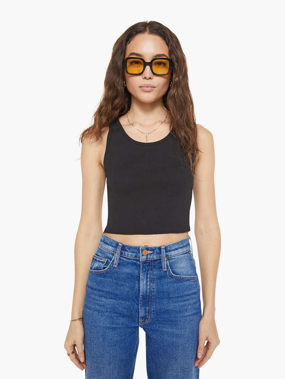 Mother Denim Eterne Cropped Scoop Neck Tank