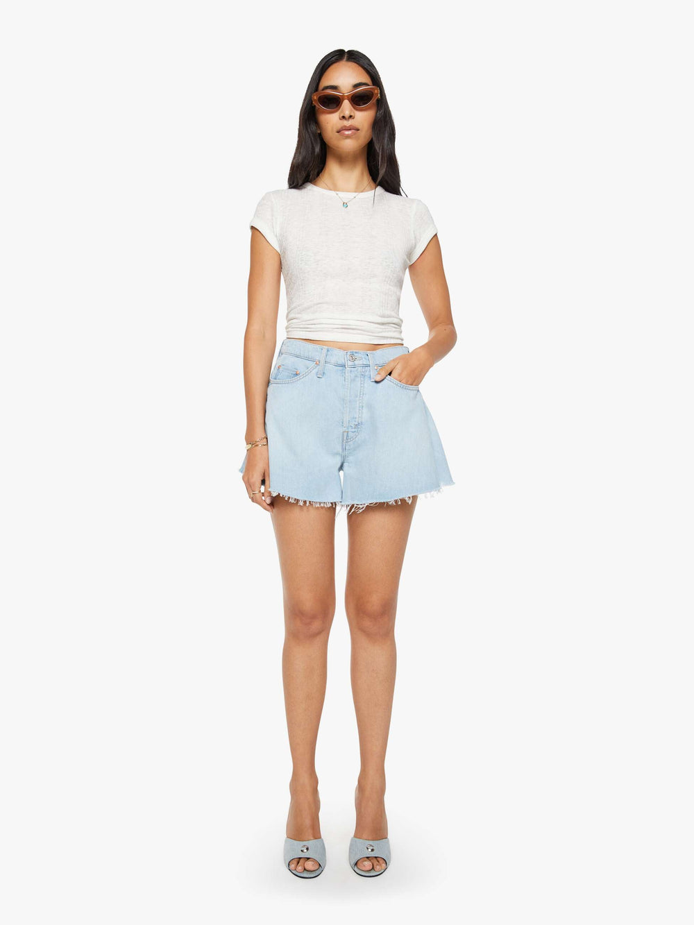Mother Denim The Flutter Short Fray