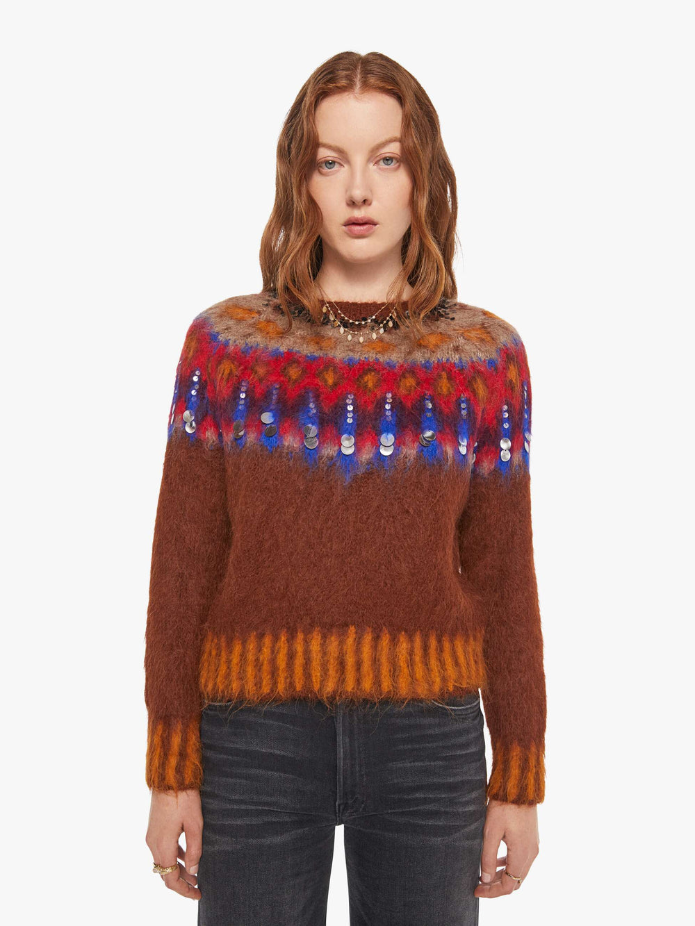 Mother Denim Maria Cher Brookside Creek Sweater