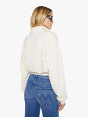 Mother Denim Eterne Cropped Half-Zip Sweatshirt