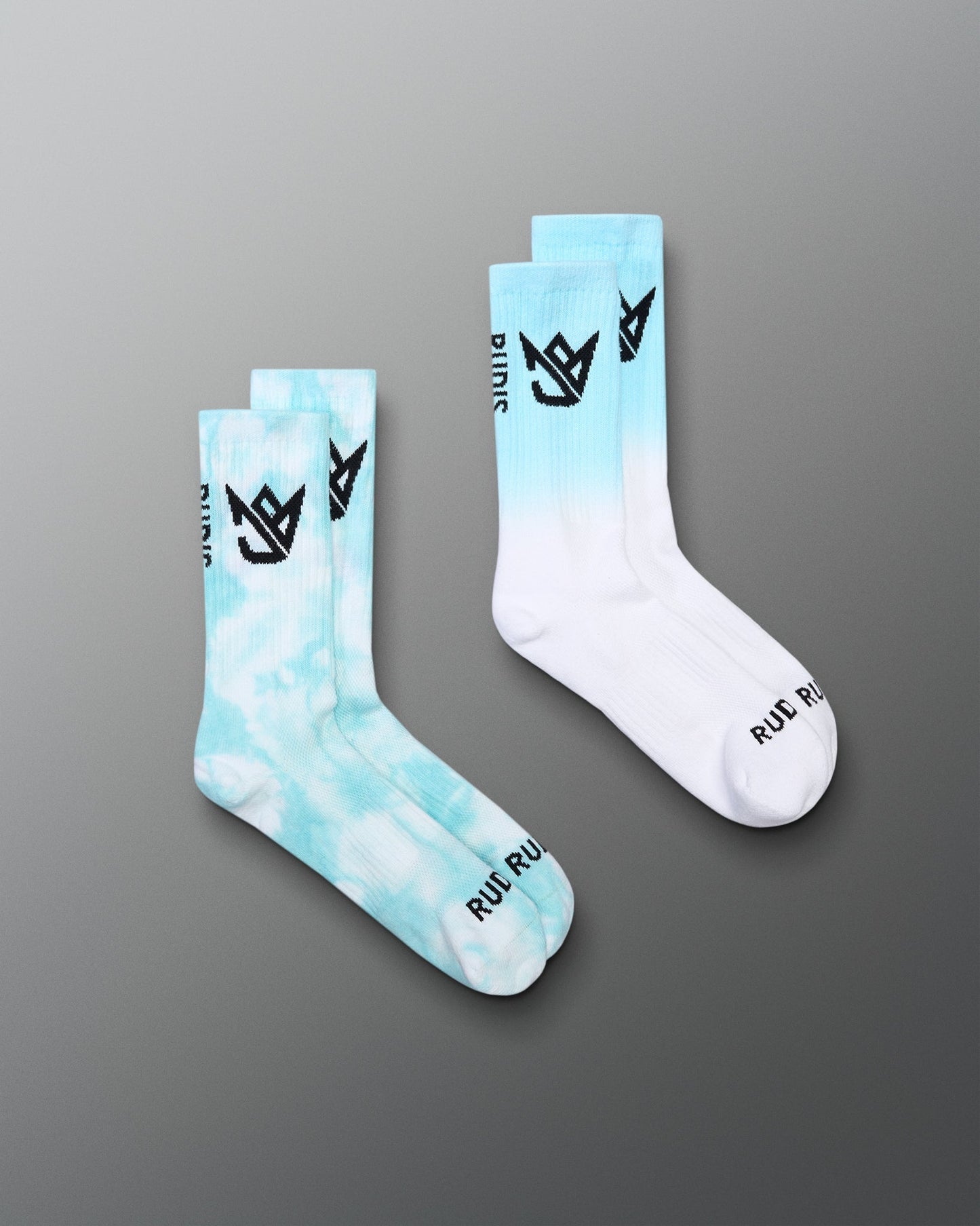 RUDIS JB Aqua Tie Dye Knit Essential Socks (2 Pack)