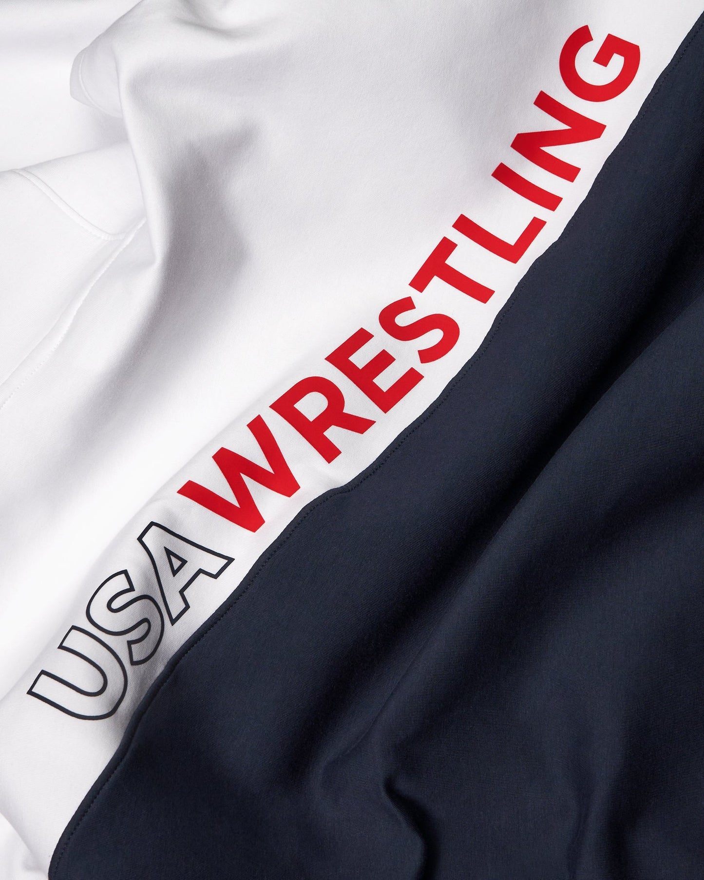 RUDIS USA Wrestling Colorblock Hoodie - Navy/White/Red