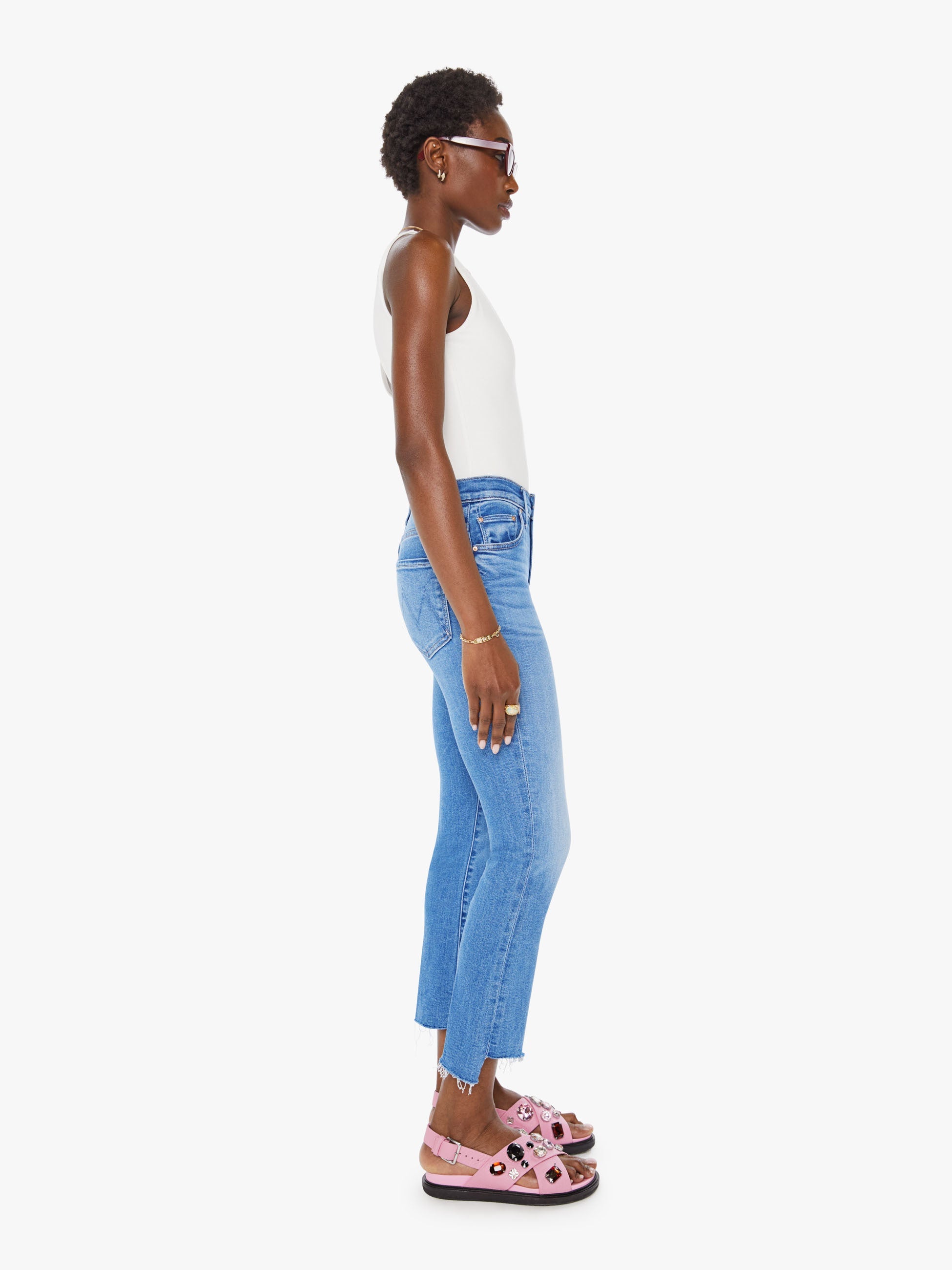 Mother Denim The Insider Crop Step Fray