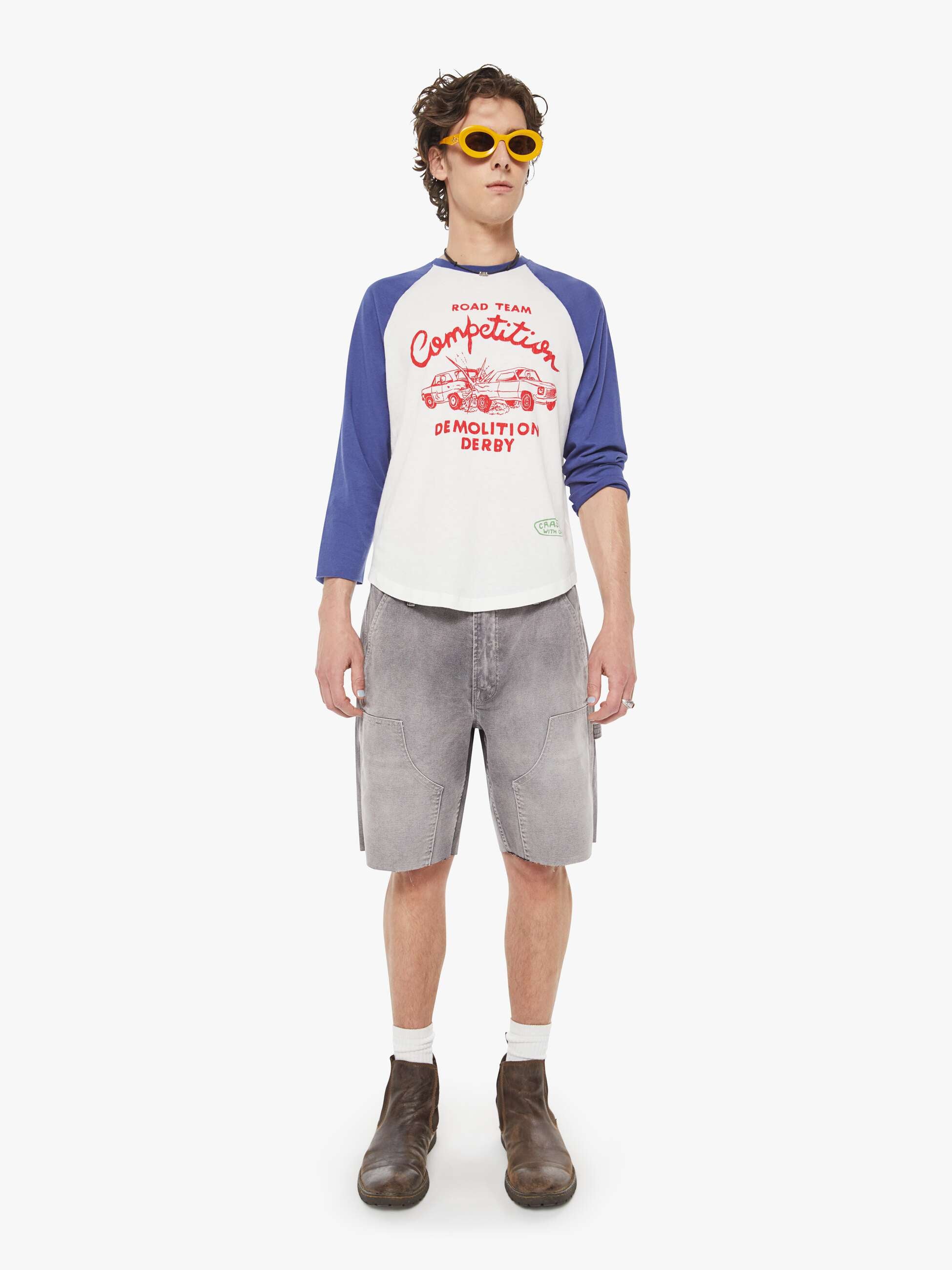 Mother Denim The Slugger 3Qtr Fray