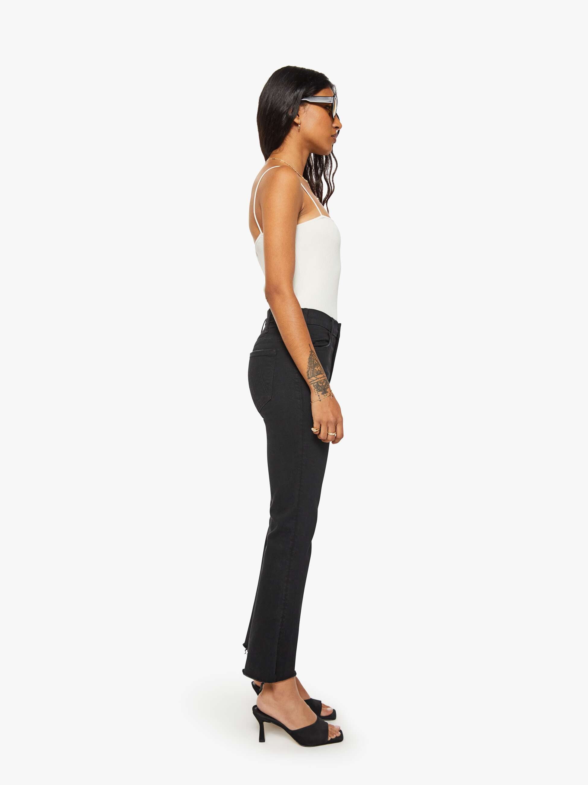 Mother Denim PETITES The Lil Hustler Ankle Fray
