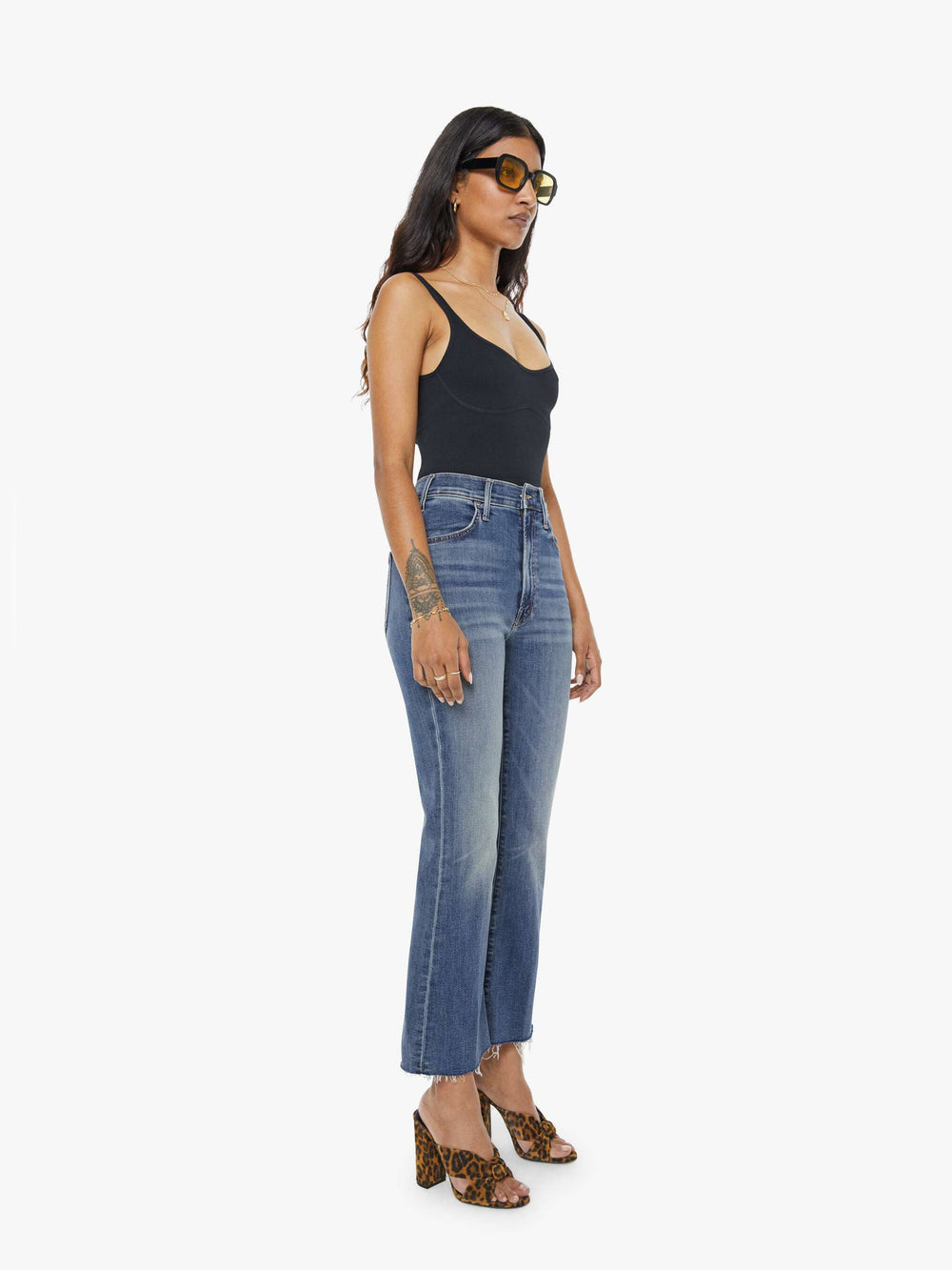Mother Denim PETITES The Lil Hustler Ankle Fray