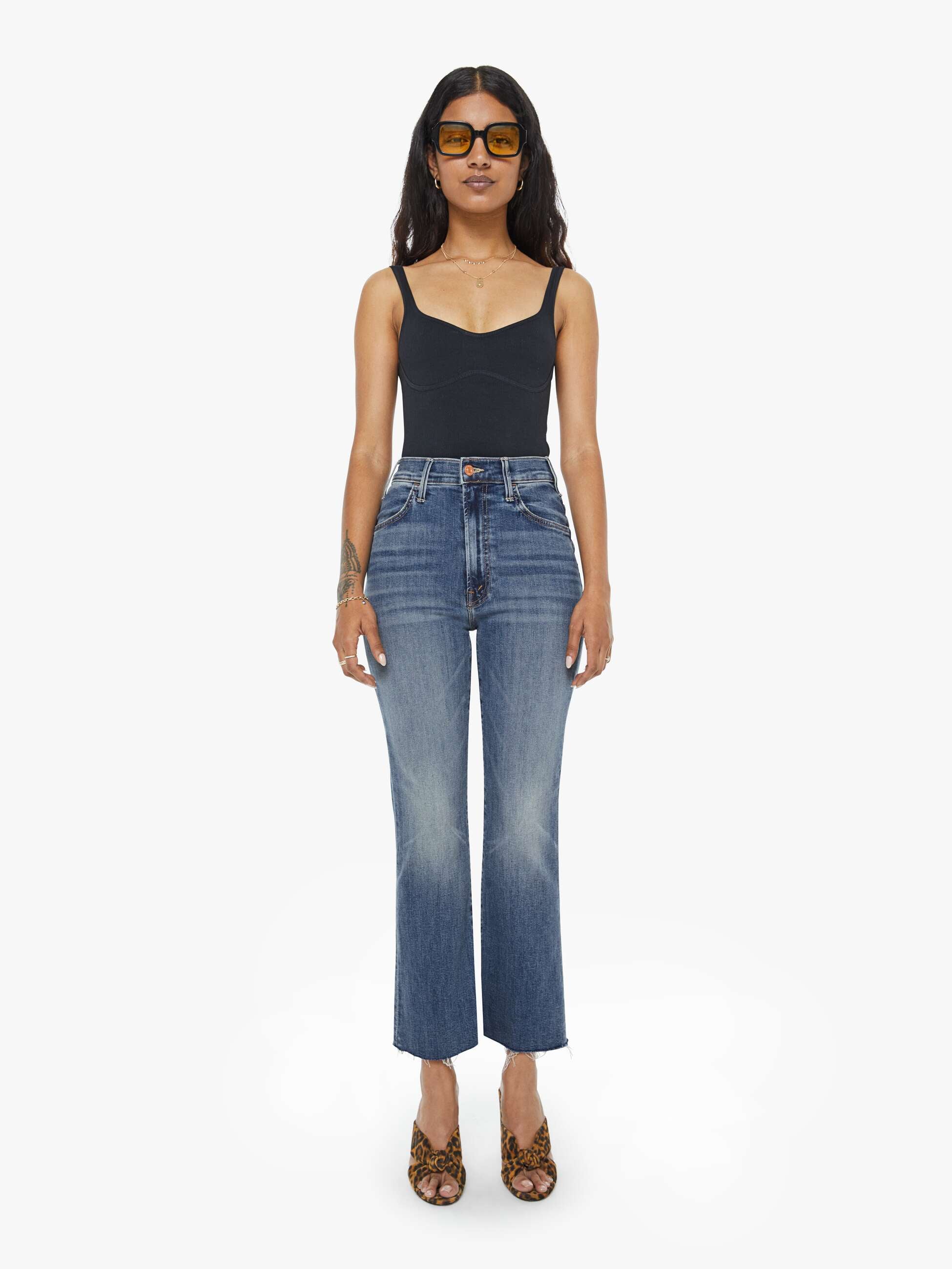 Mother Denim PETITES The Lil Hustler Ankle Fray