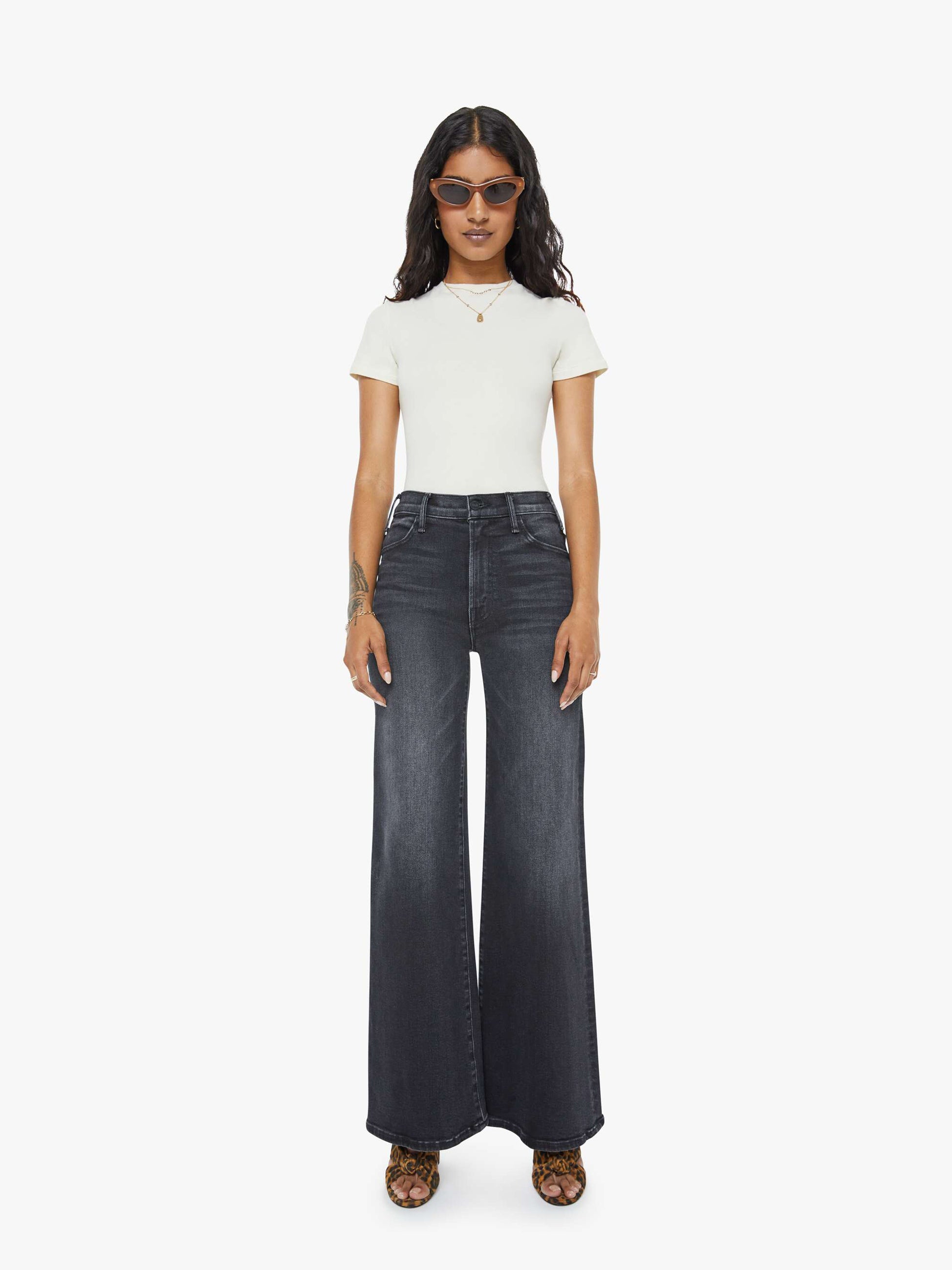 Mother Denim PETITES The Lil Hustler Roller Sneak