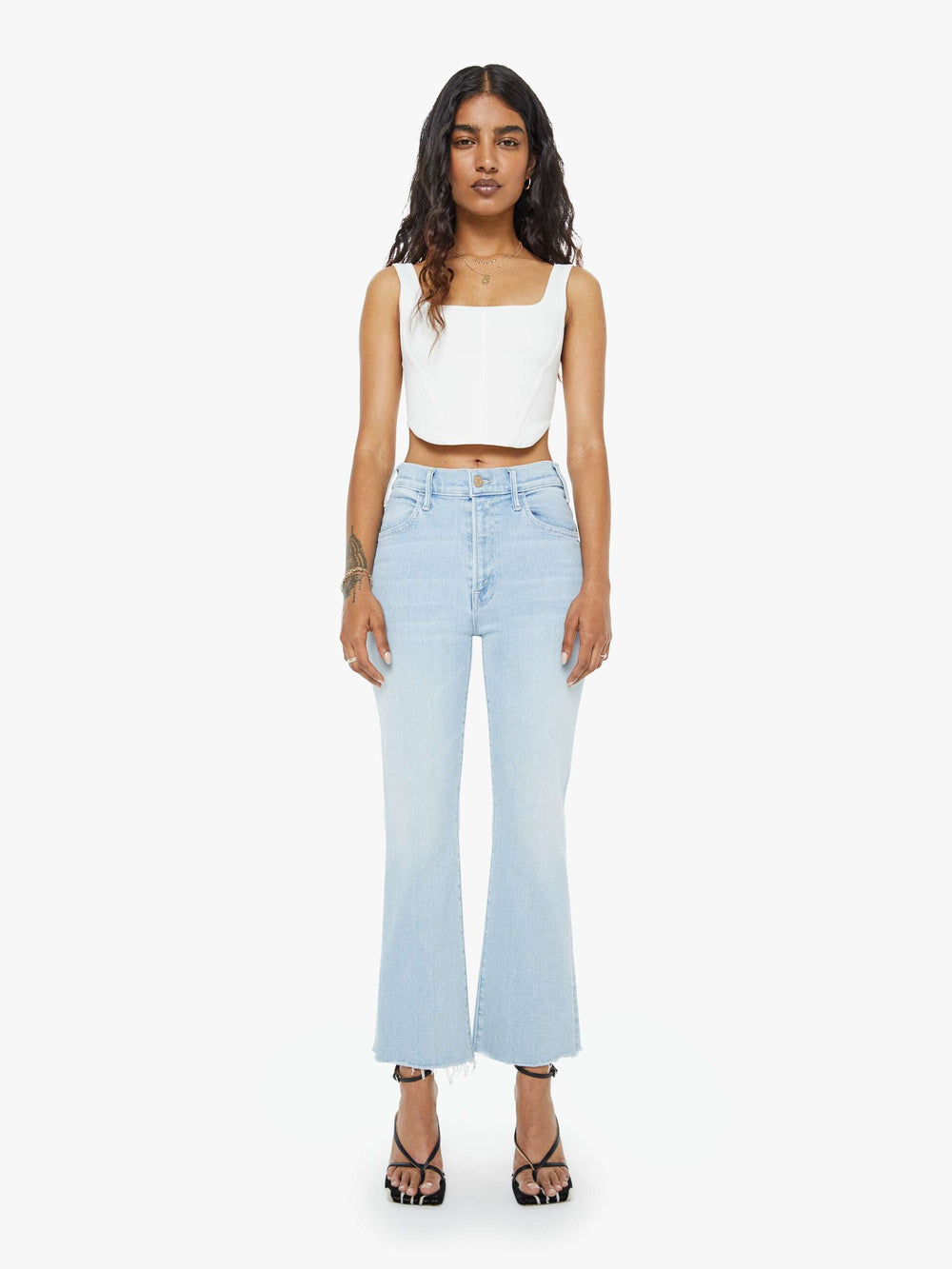 Mother Denim PETITES The Lil Hustler Ankle Fray