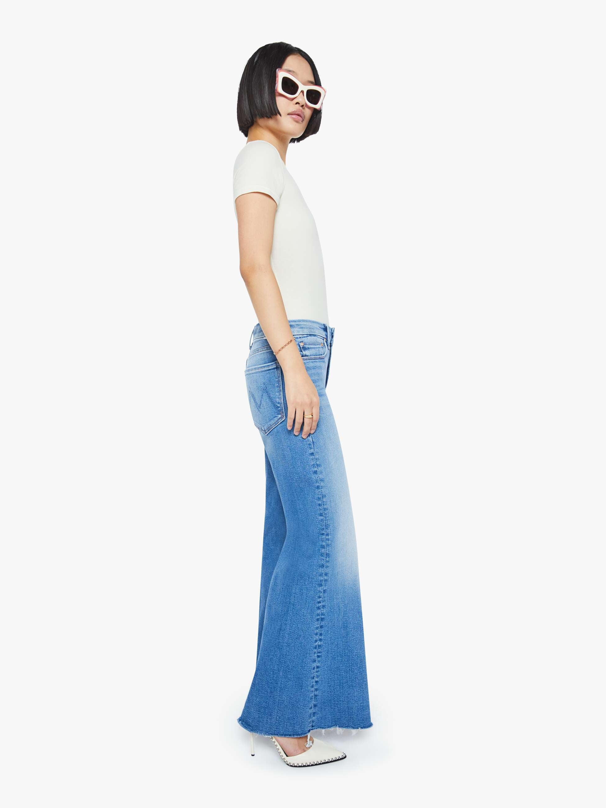 Mother Denim PETITES The Lil Roller Fray