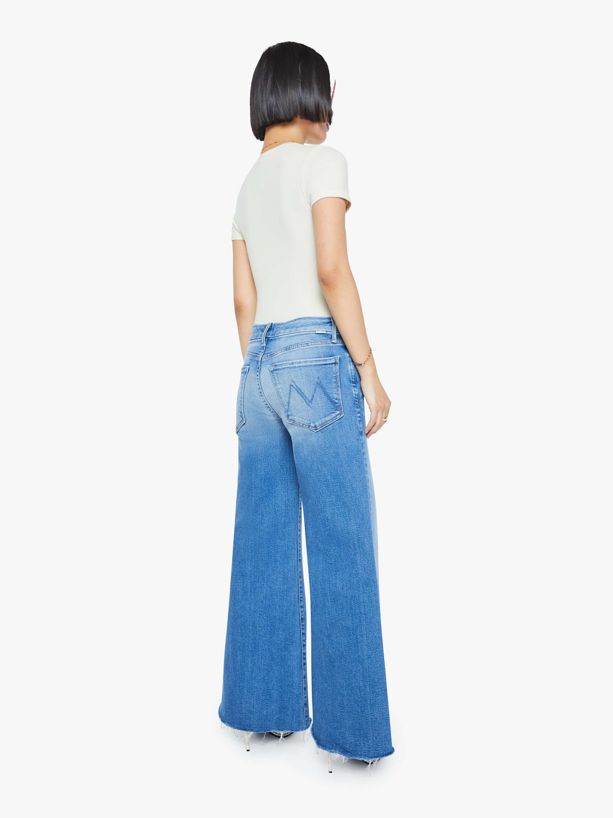 Mother Denim PETITES The Lil Roller Fray