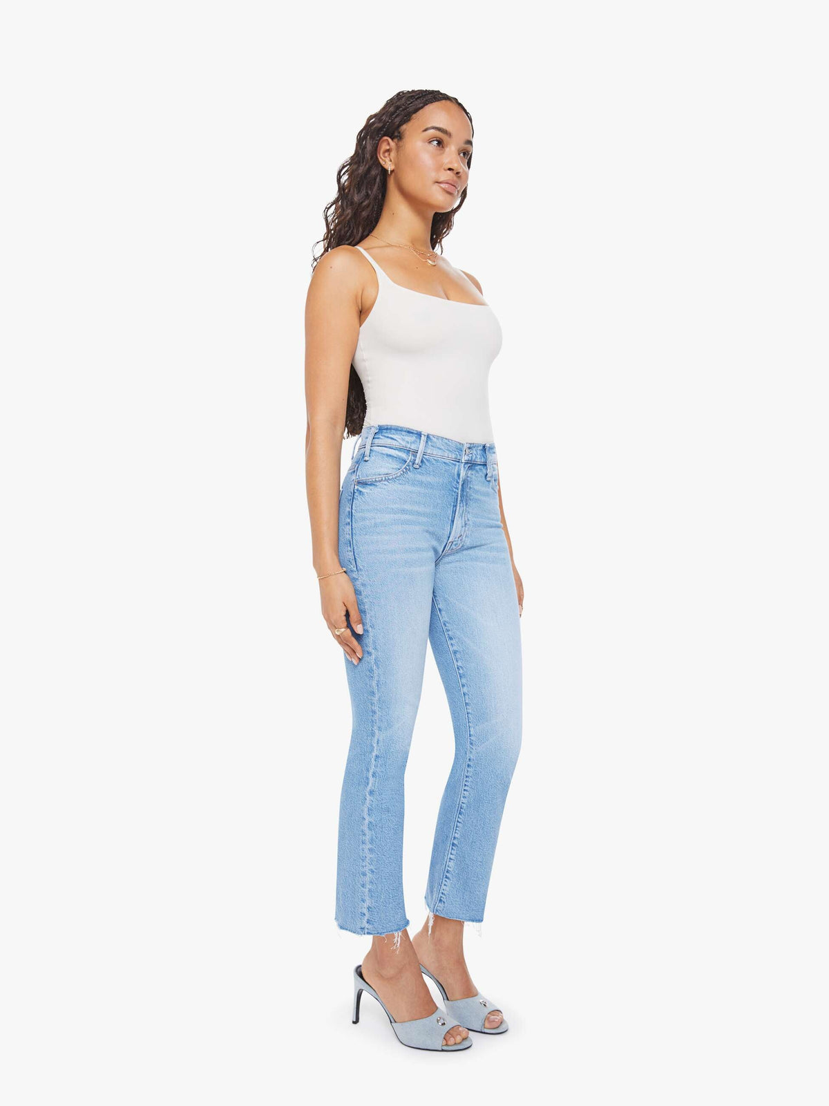 Mother Denim PETITES The Lil Hustler Ankle Fray
