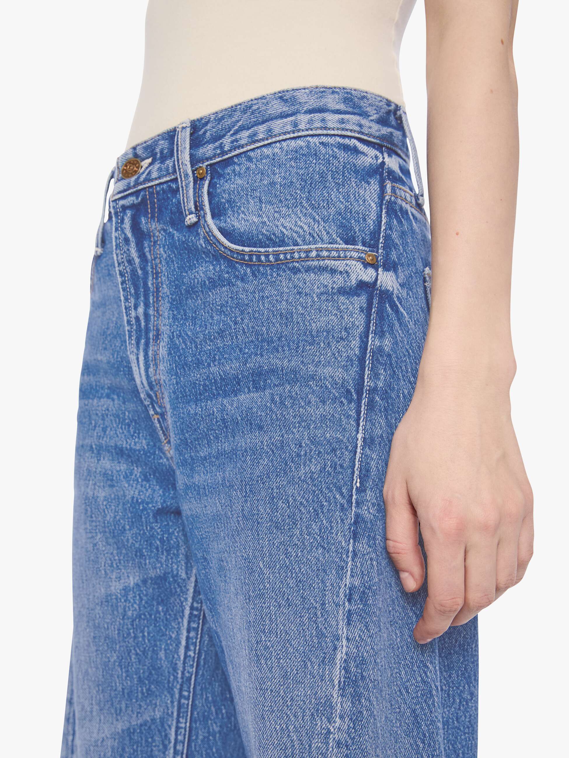 Mother Denim PETITES The Lil Lemon Twist Skimp