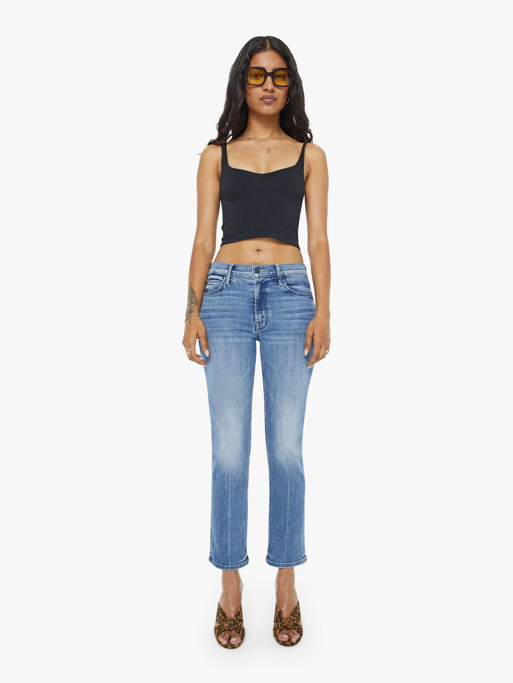 Mother Denim PETITES The Lil Mid Rise Dazzler Ankle
