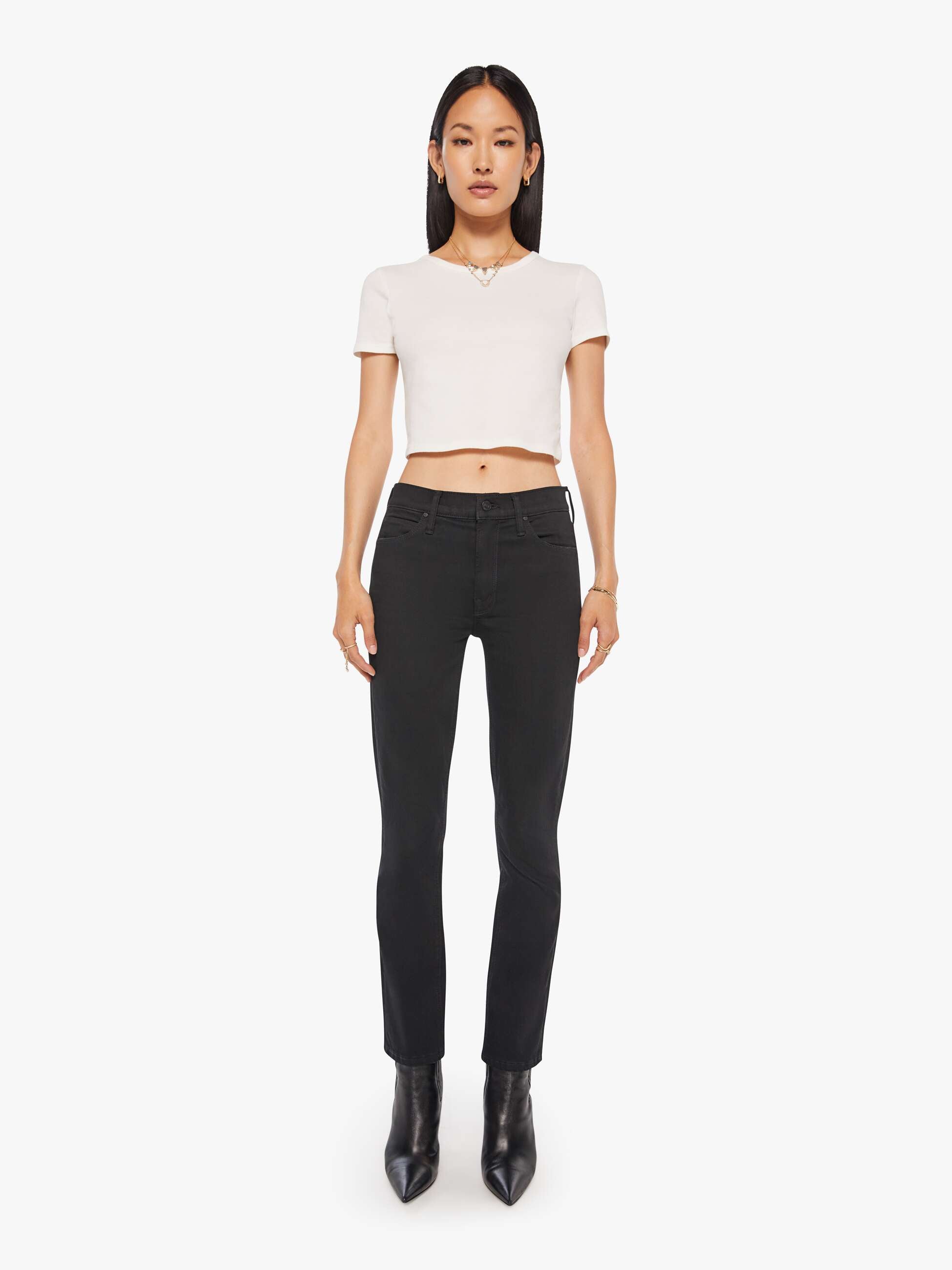 Mother Denim The Mid Rise Dazzler Ankle