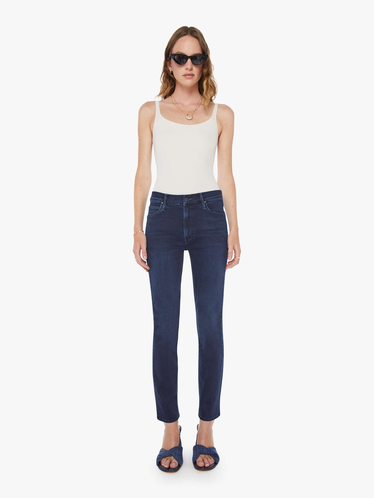 Mother Denim The Mid Rise Dazzler Ankle