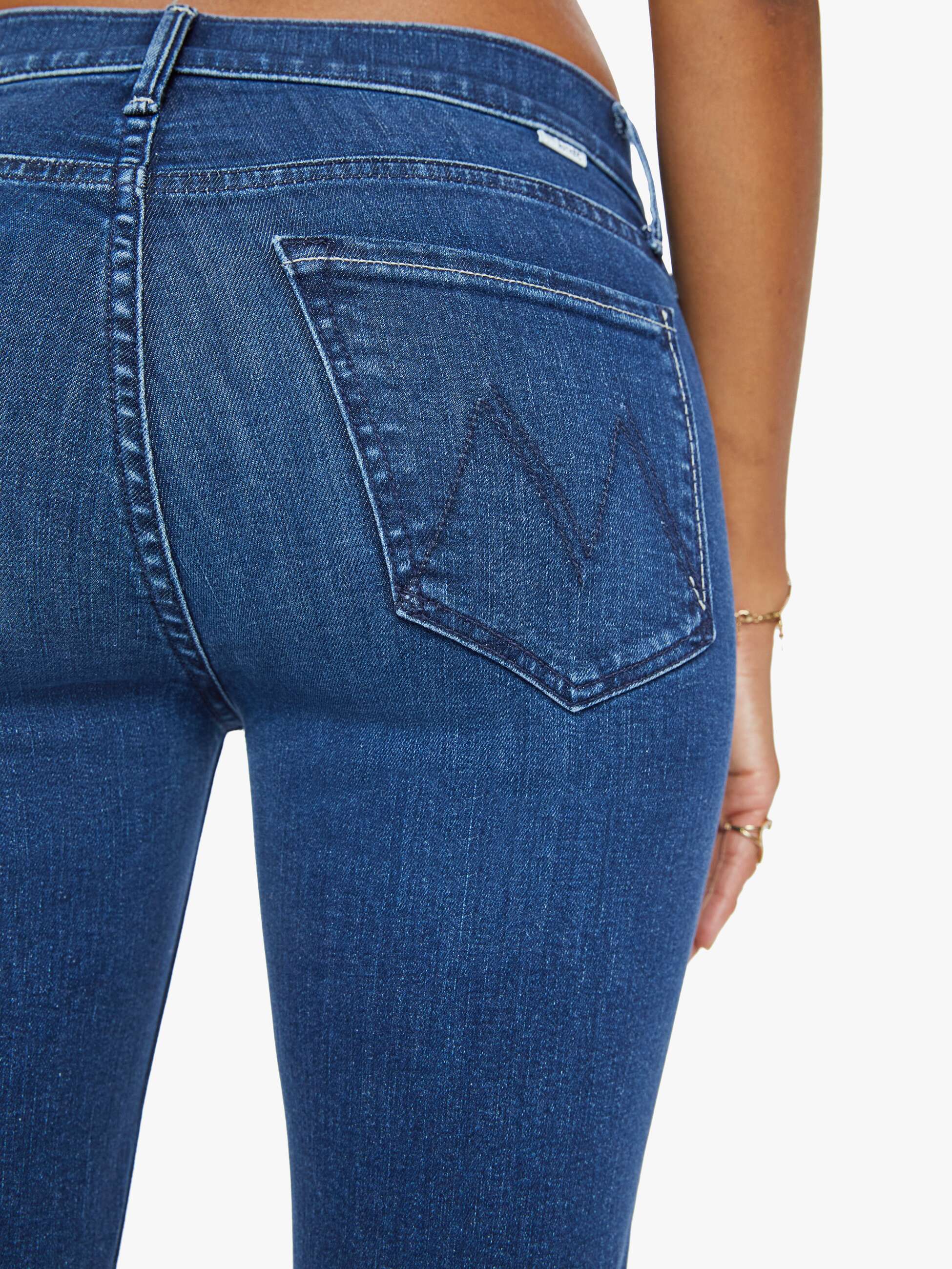 Mother Denim The Mid Rise Dazzler Ankle Fray