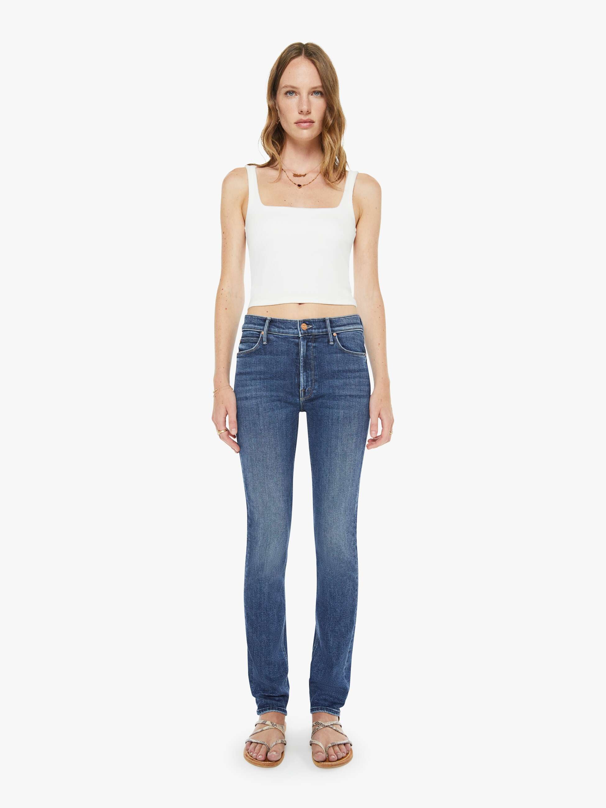 Mother Denim The Mid Rise Dazzler Skimp