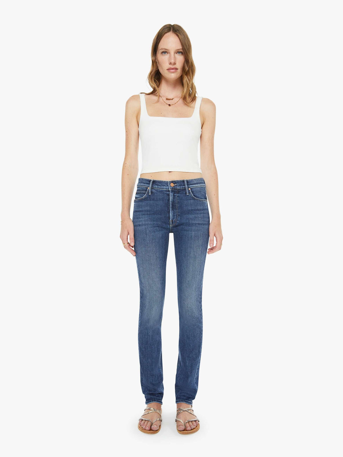 Mother Denim The Mid Rise Dazzler Skimp