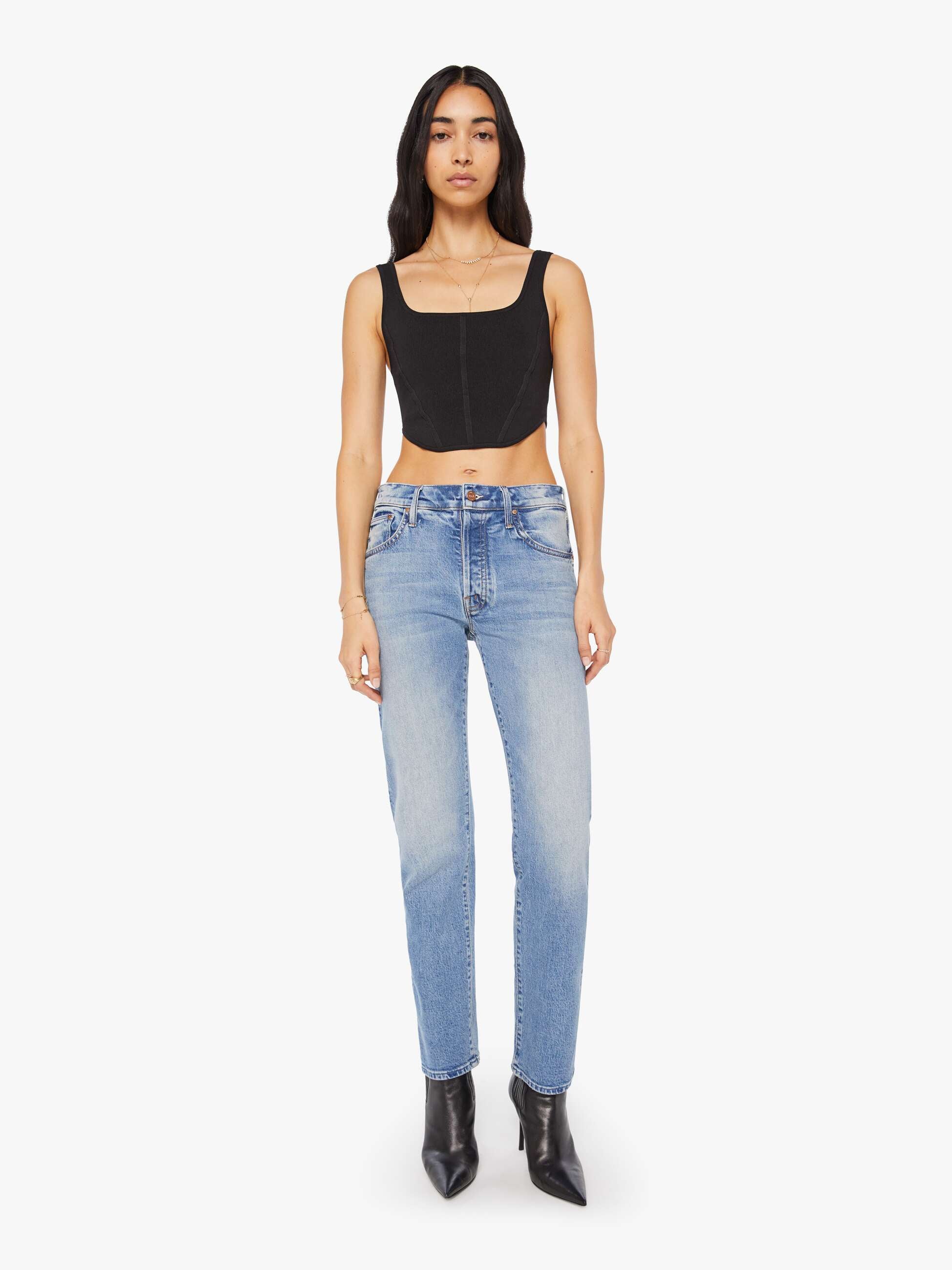 Mother Denim The Mid Rise Hiker Hover