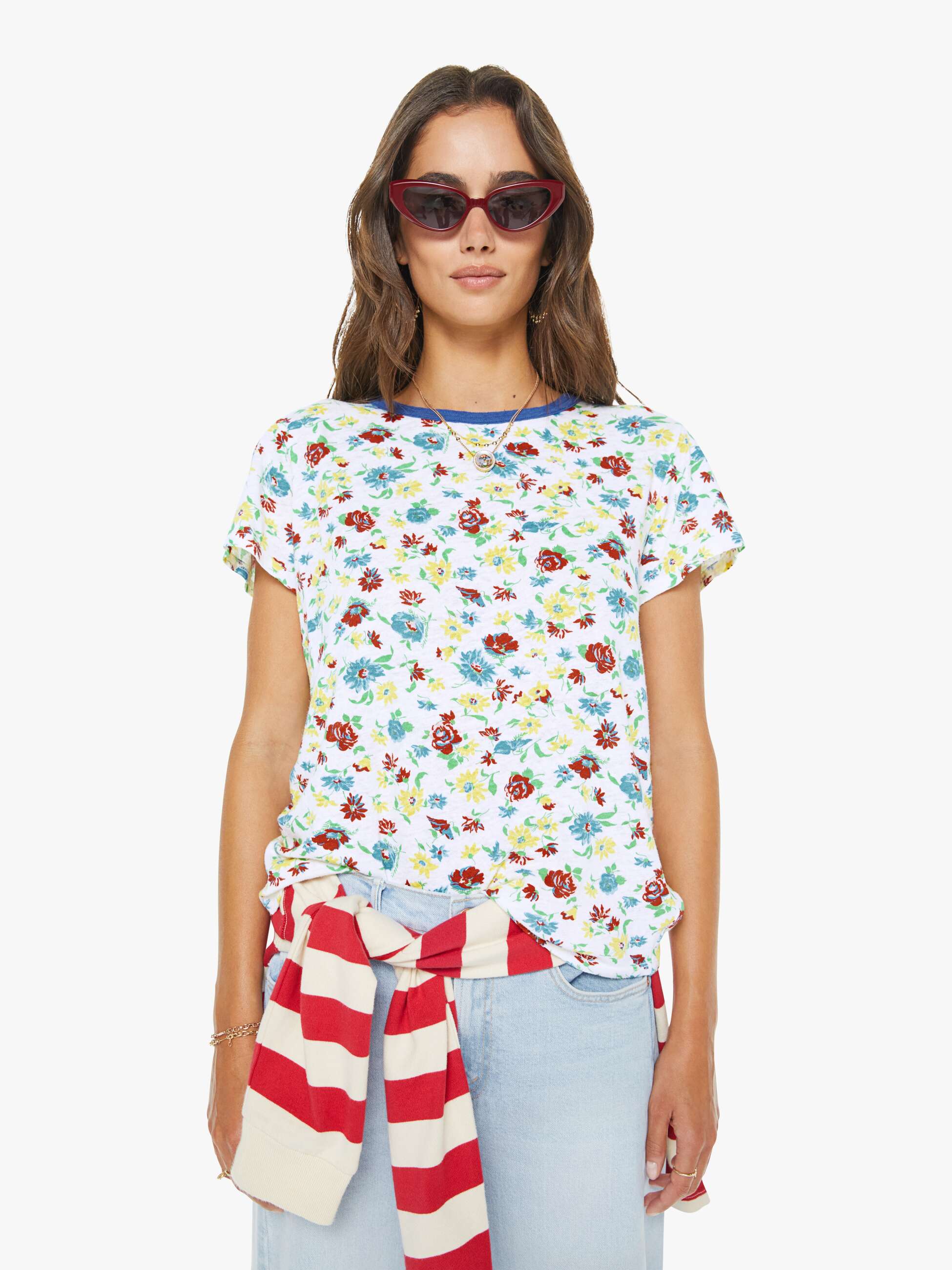 Mother Denim The Mid Rise Rambler Zip Ankle Fray