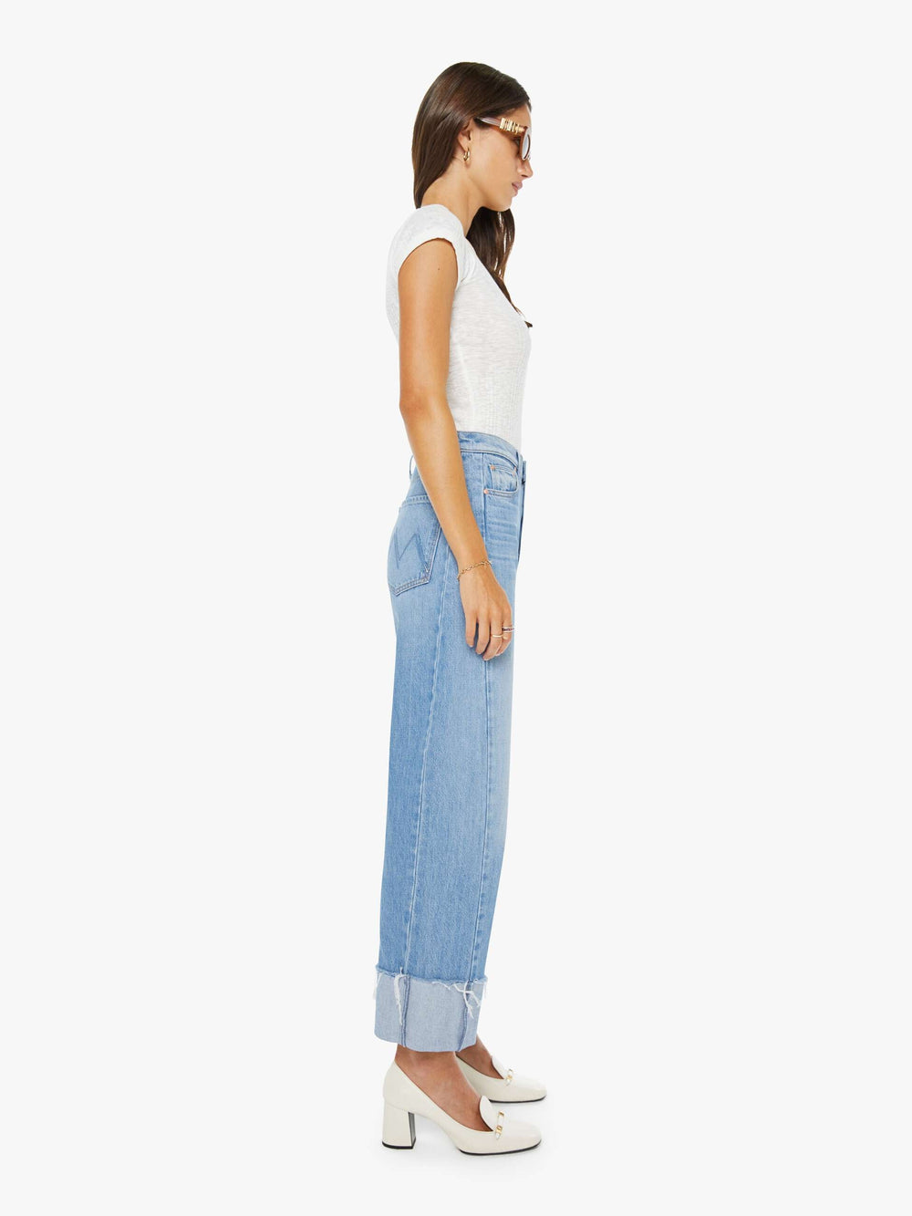 Mother Denim The Half-Pipe Ankle Cuff Fray