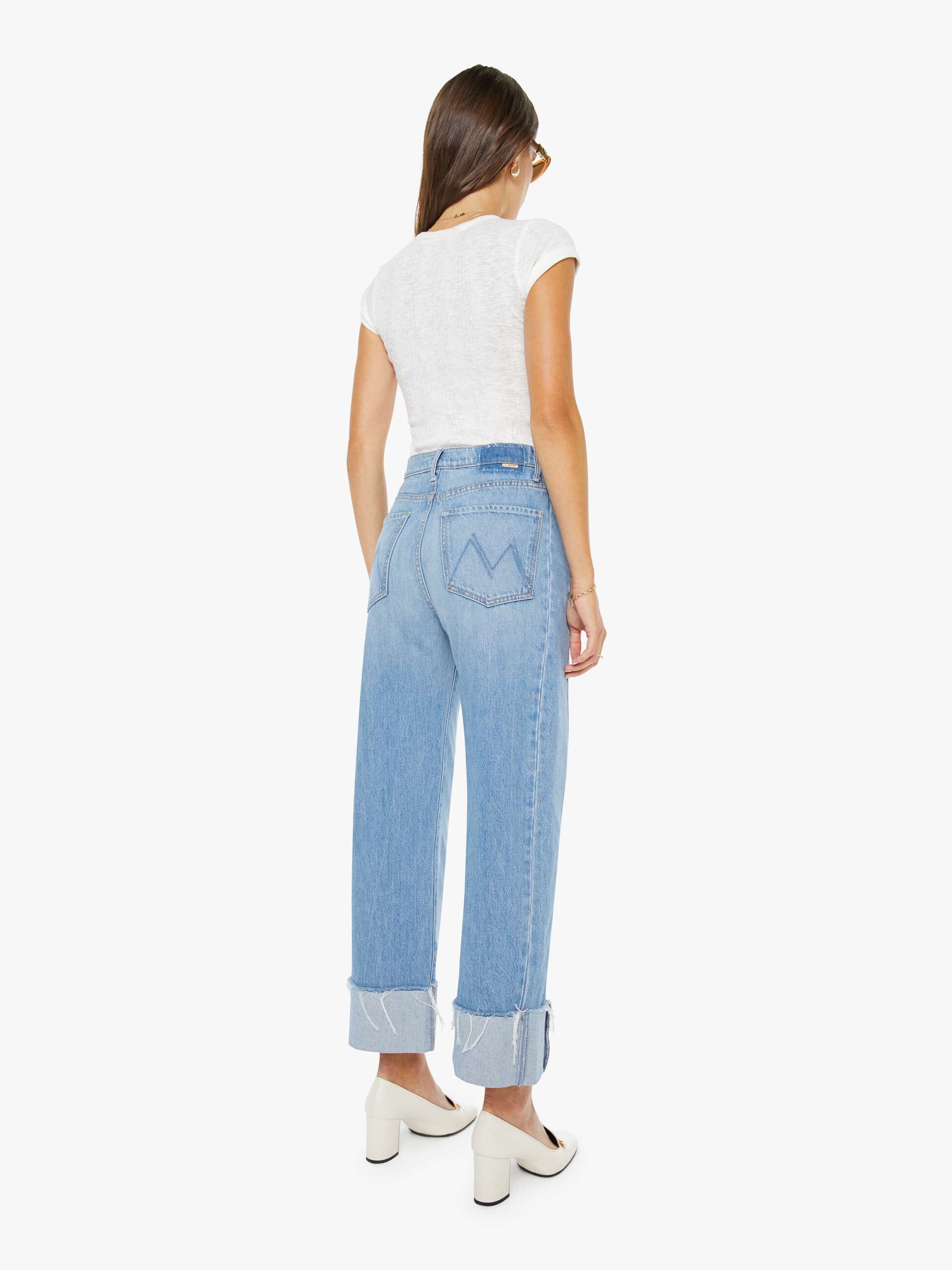 Mother Denim The Half-Pipe Ankle Cuff Fray