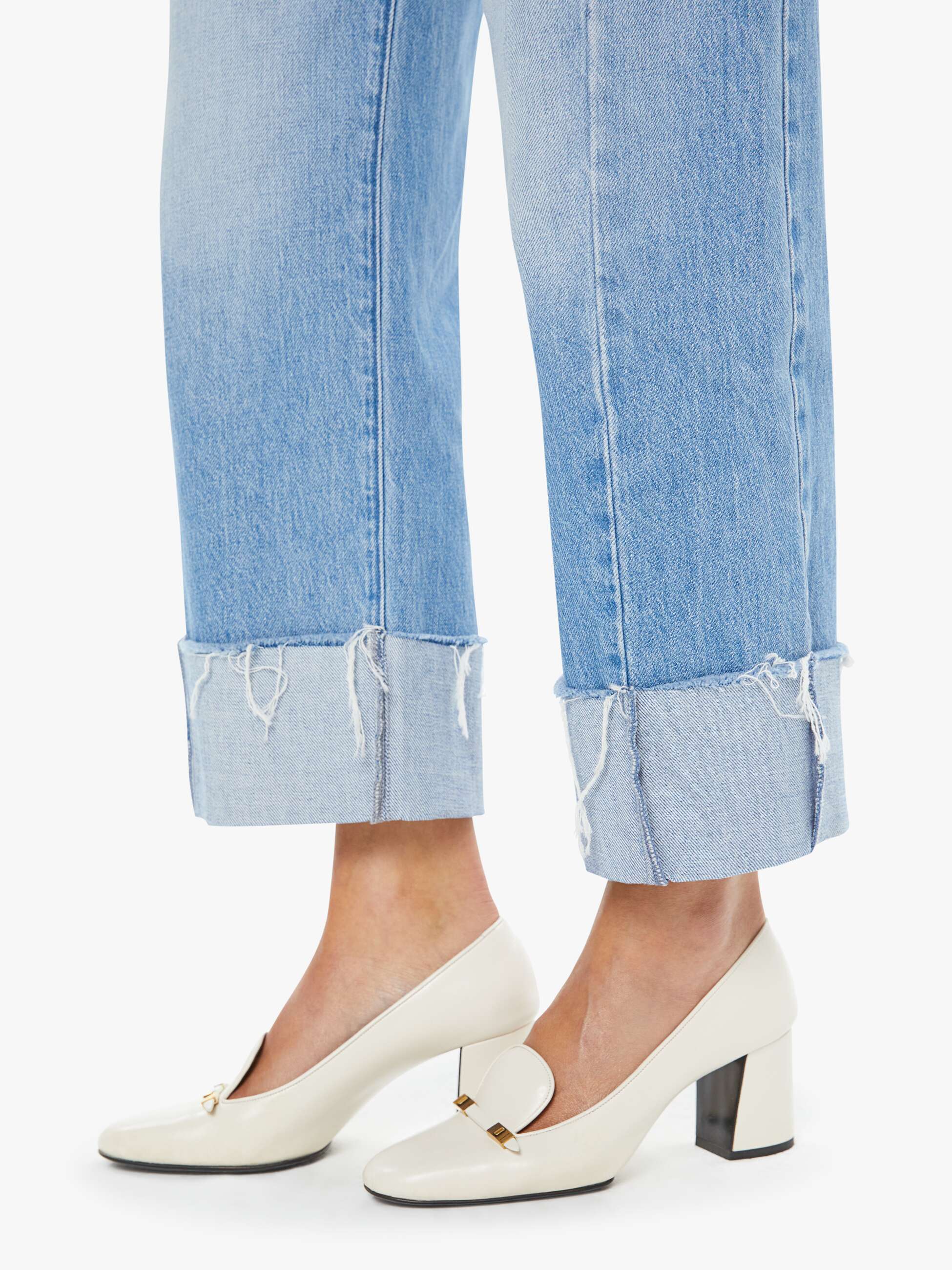 Mother Denim The Half-Pipe Ankle Cuff Fray