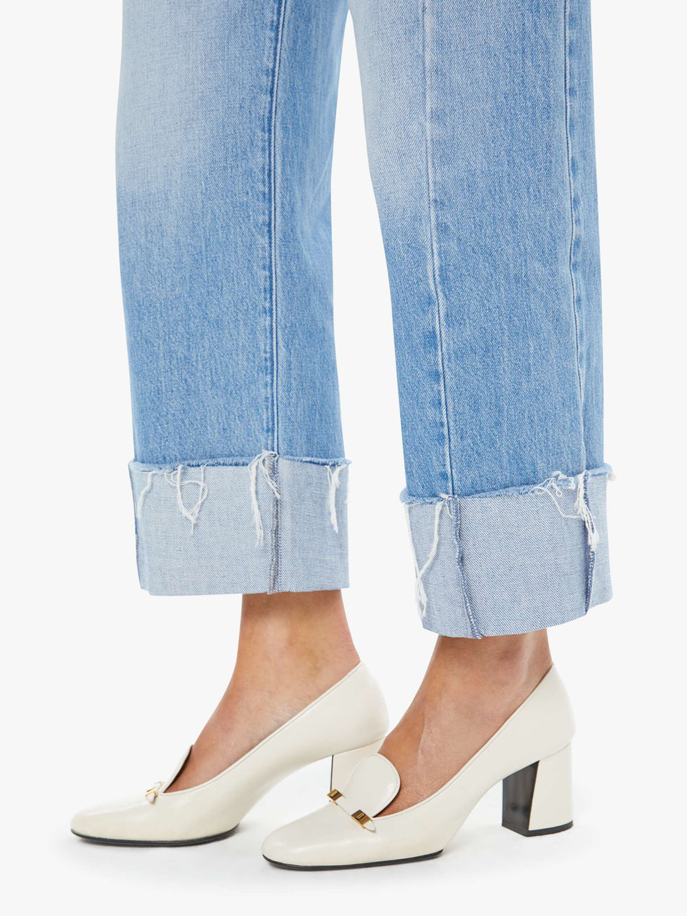 Mother Denim The Half-Pipe Ankle Cuff Fray
