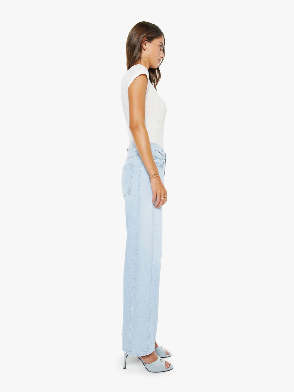 Mother Denim The Mid Rise Half-Pipe Hover