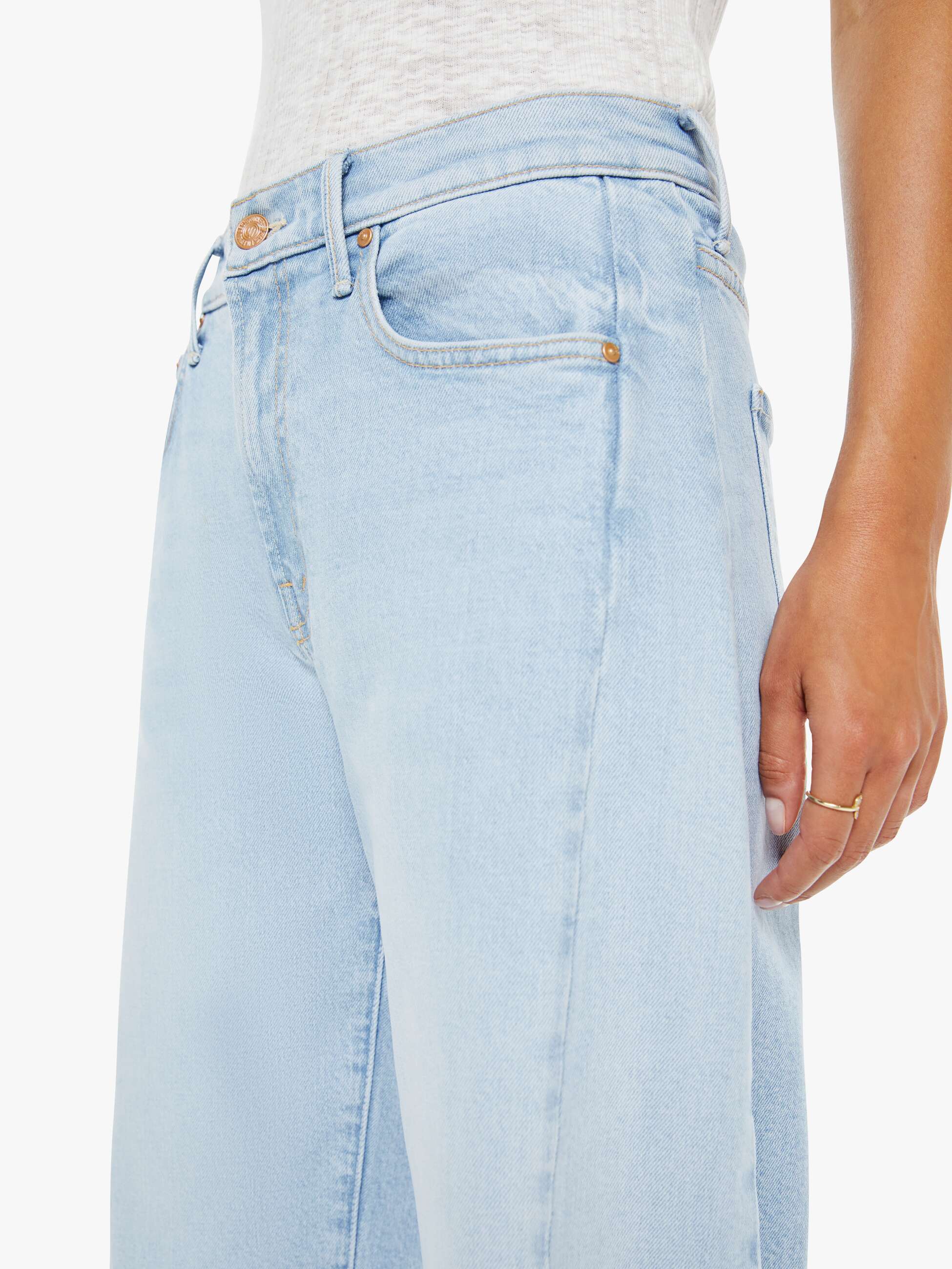Mother Denim The Mid Rise Half-Pipe Hover