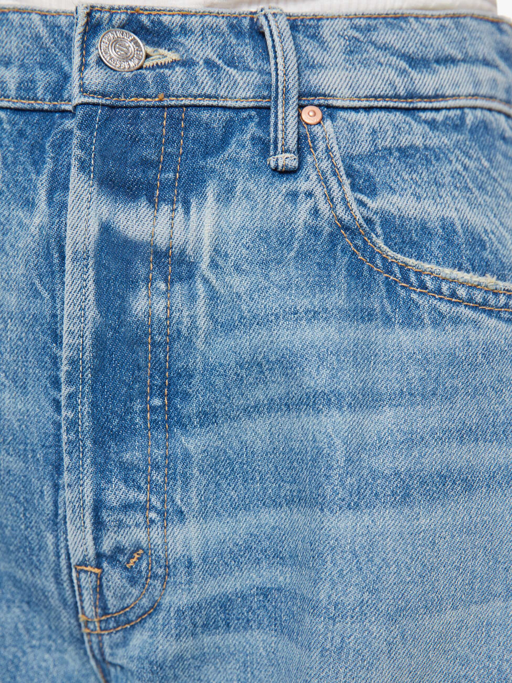 Mother Denim The Fringe Half-Pipe Button Sneak