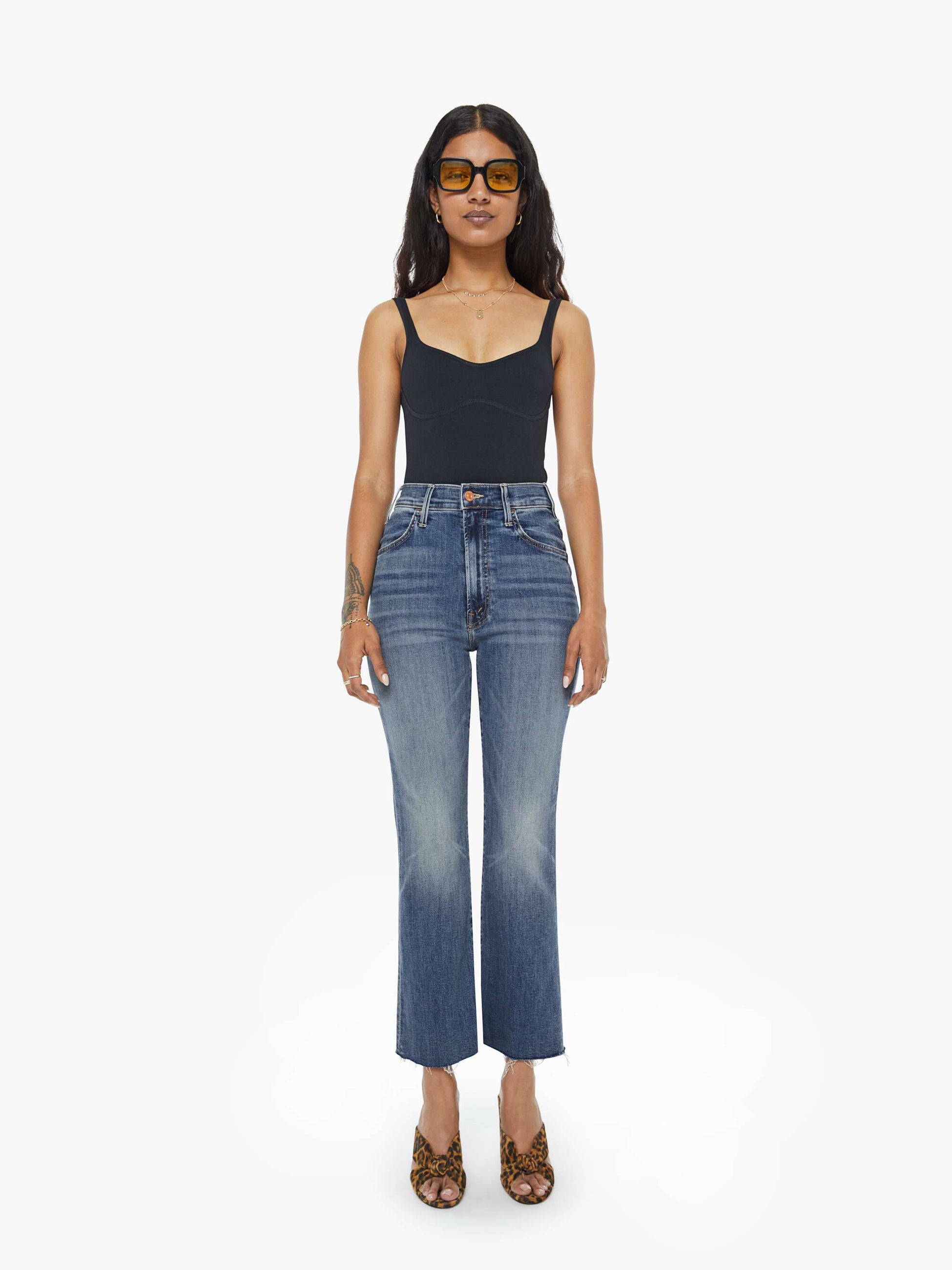 Mother Denim PETITES The Lil Hustler Ankle Fray