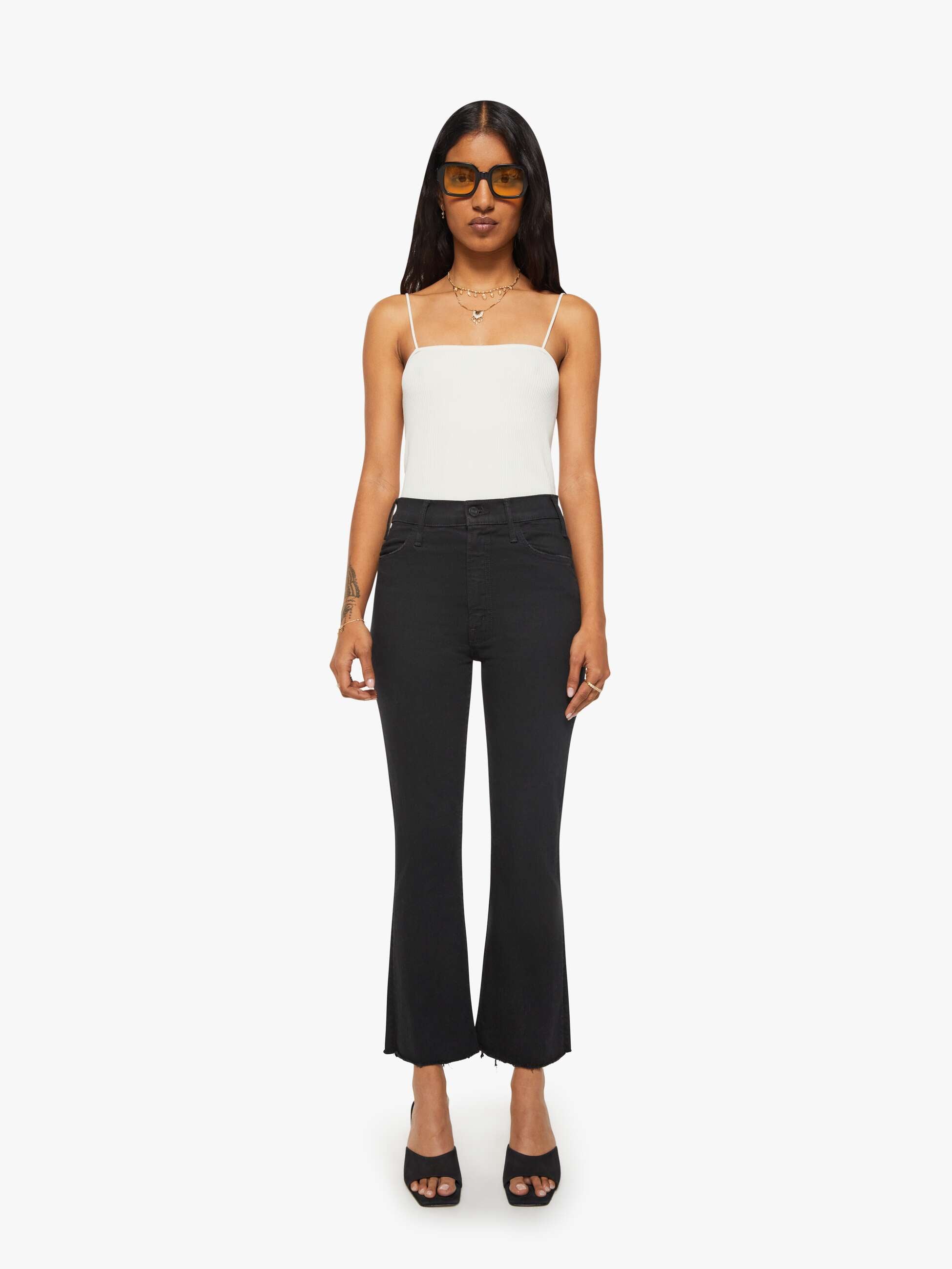Mother Denim PETITES The Lil Hustler Ankle Fray