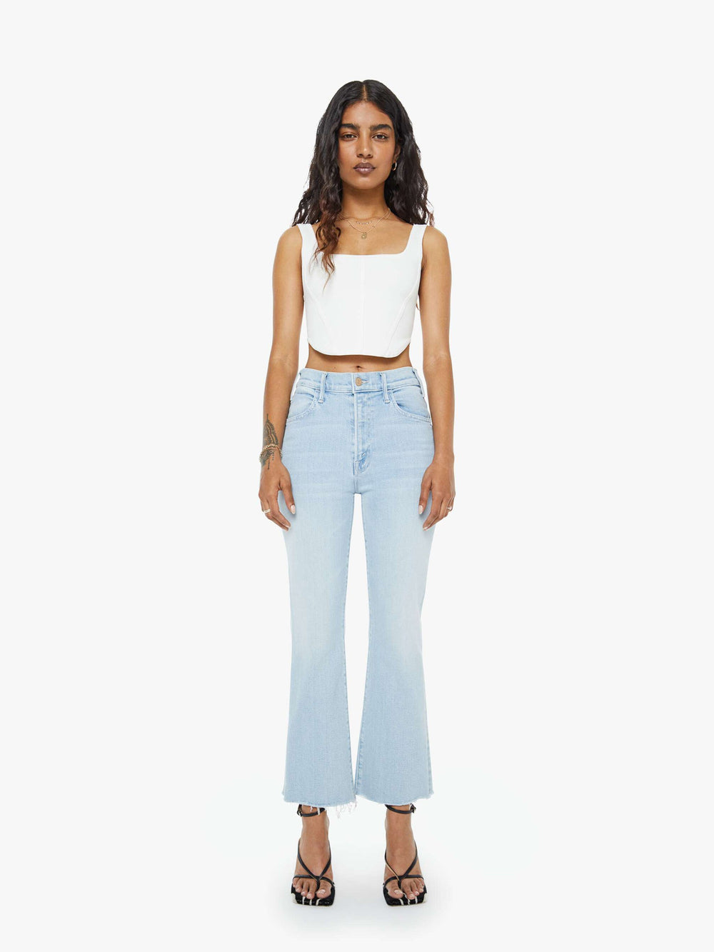 Mother Denim PETITES The Lil Hustler Ankle Fray