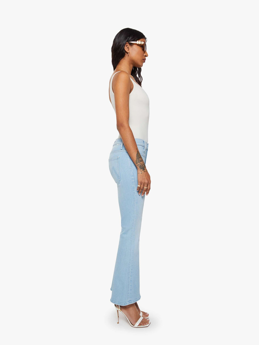 Mother Denim PETITES The Lil Patch Pocket Weekender