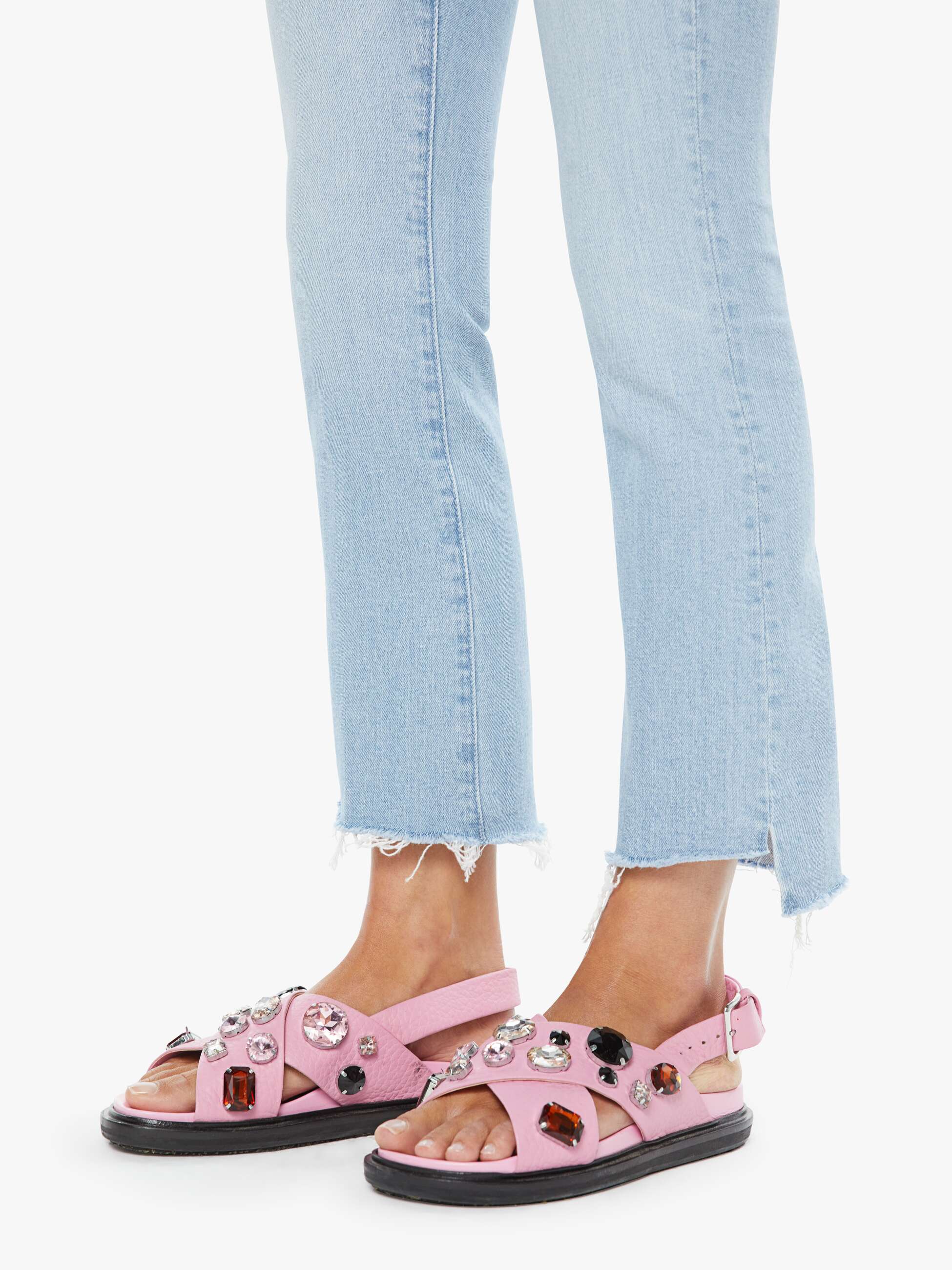 Mother Denim The Insider Crop Step Fray