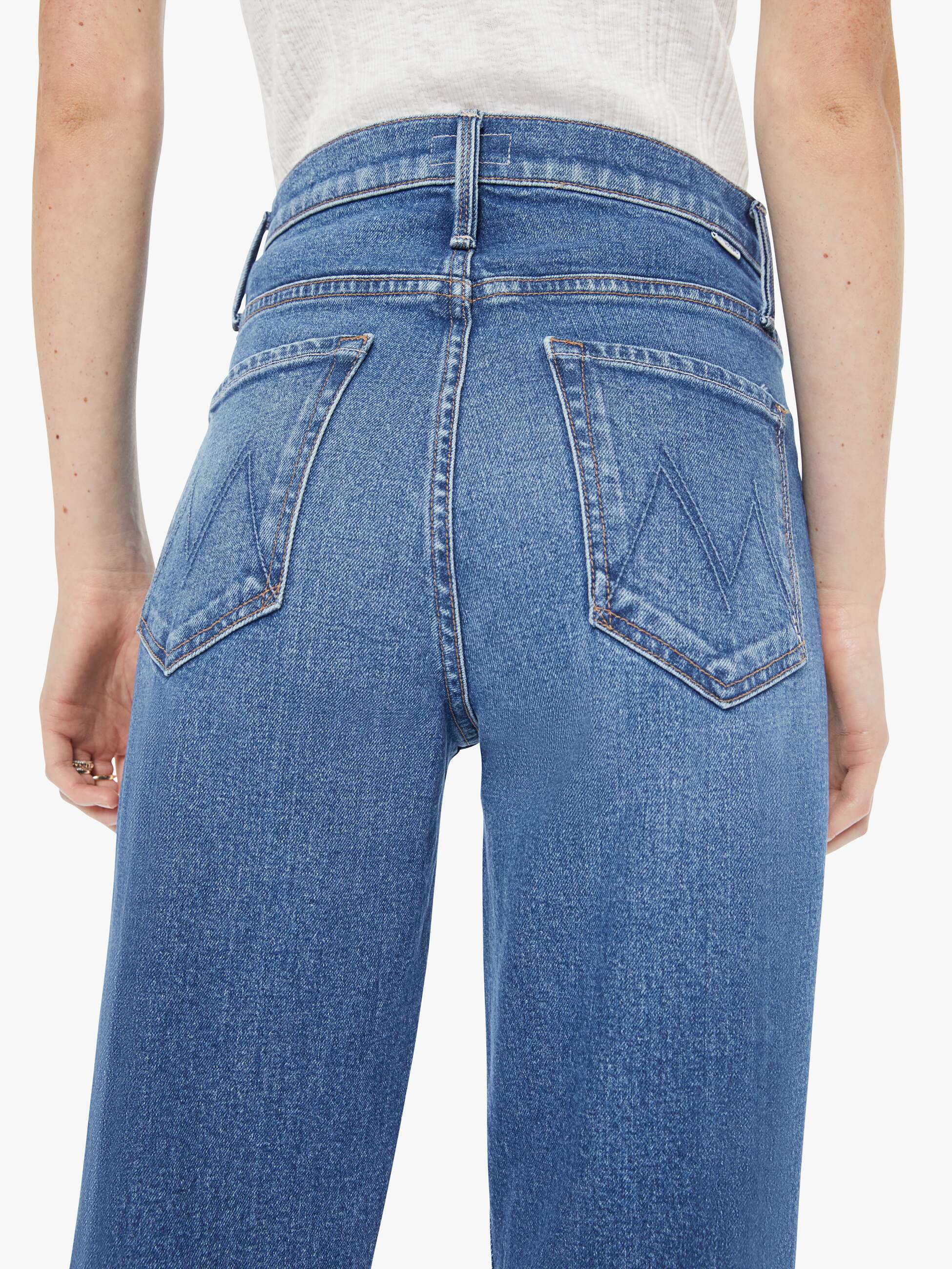 Mother Denim High Waisted Bookie Sneak