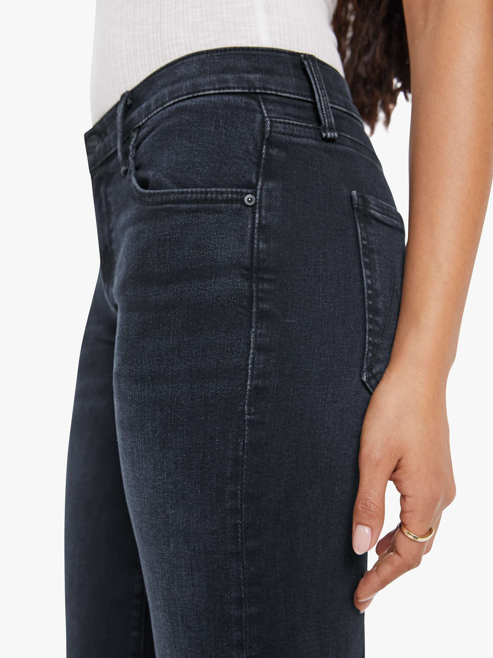 Mother Denim PETITES The Lil Mid Rise Zip Rambler