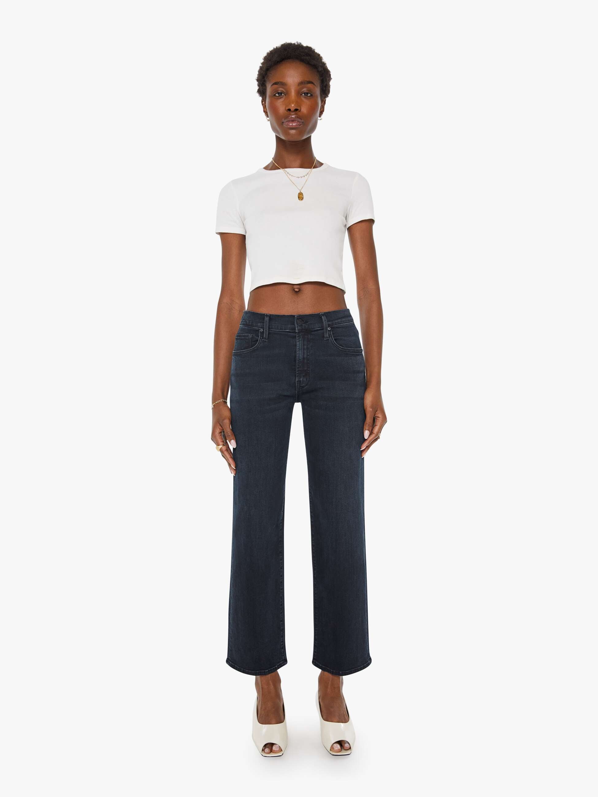 Mother Denim The Mid Rise Zip Rambler Ankle