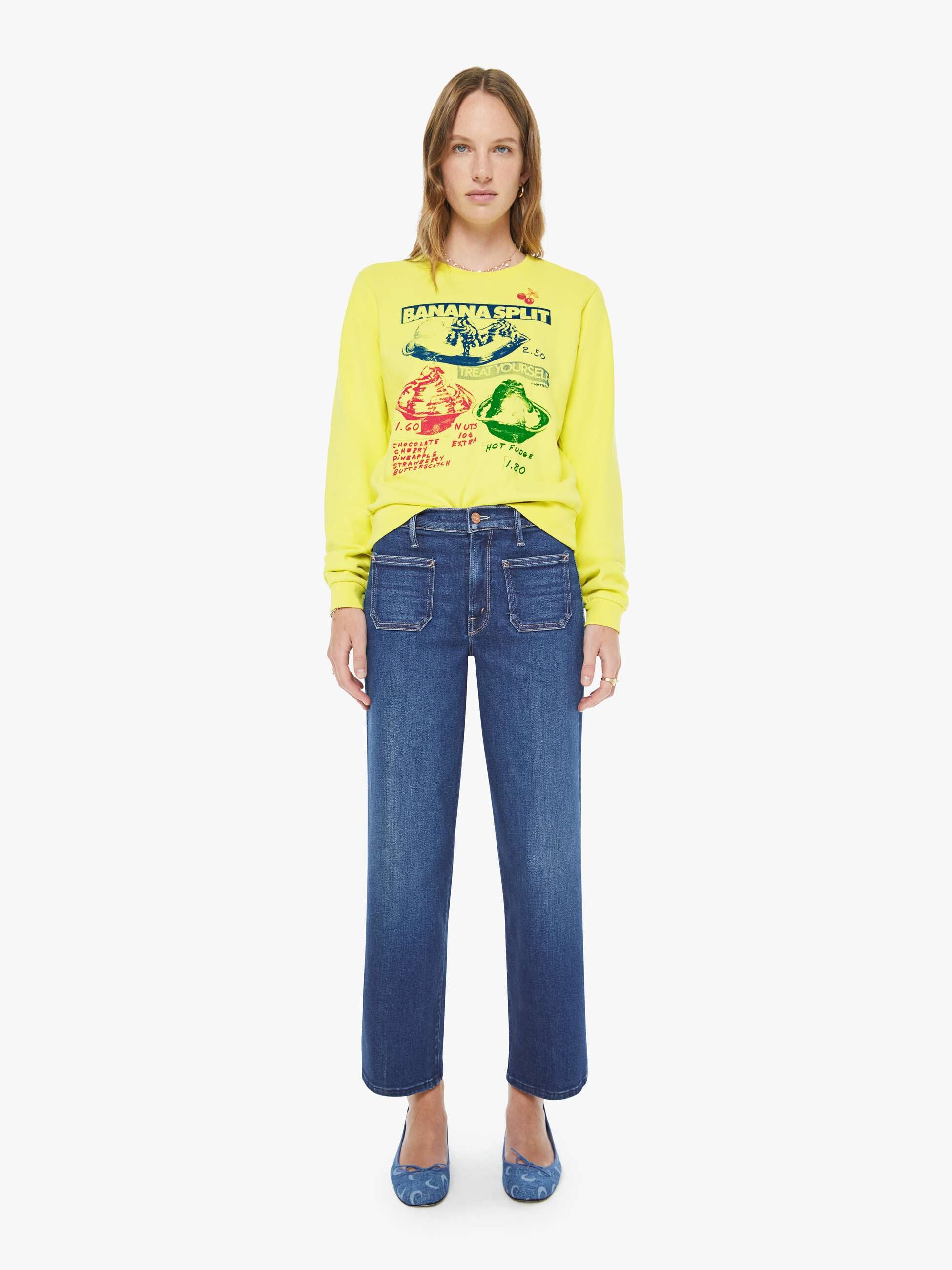 Mother Denim The Patch Pocket Mid Rise Maven Ankle