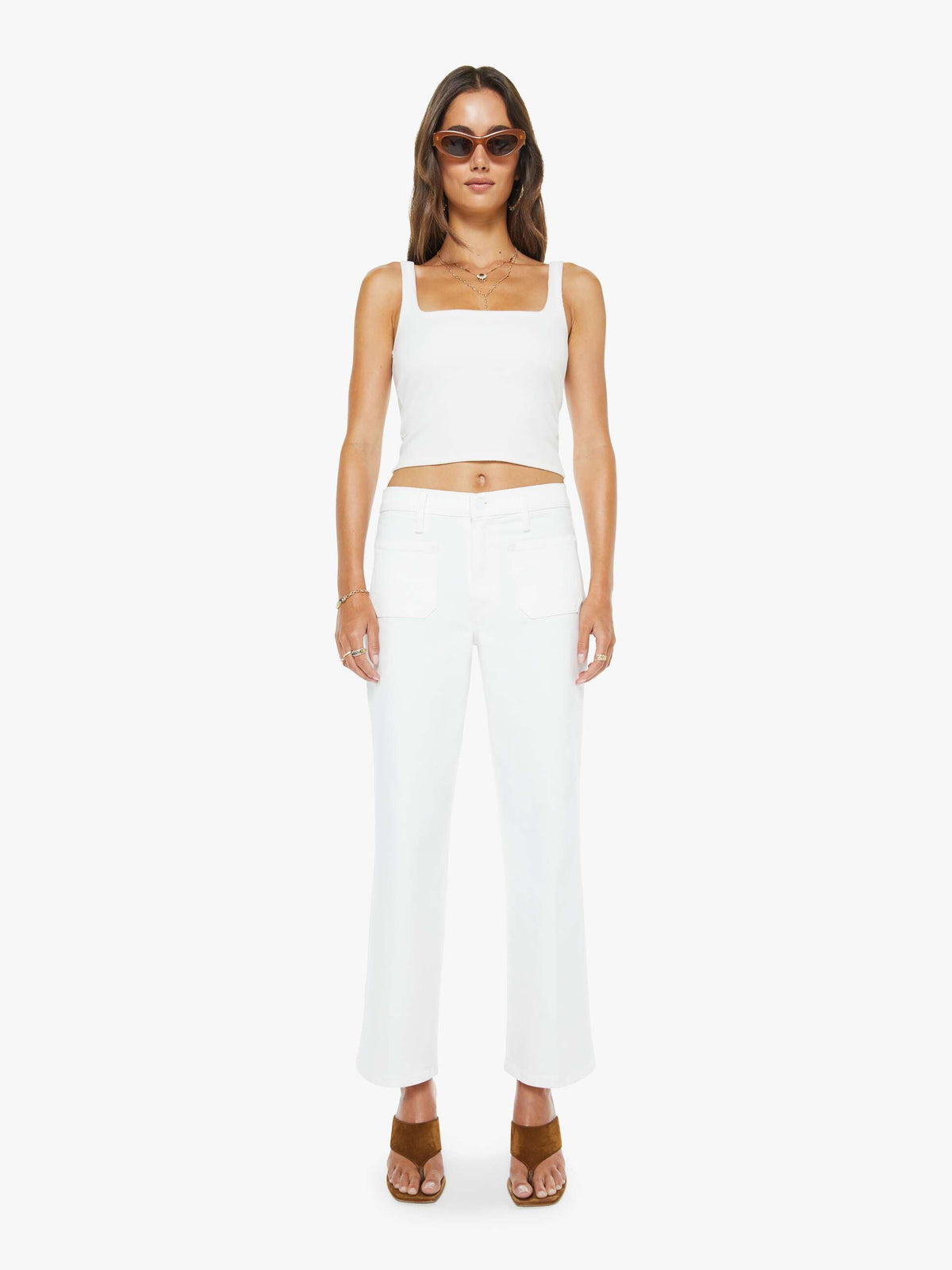 Mother Denim The Patch Pocket Mid Rise Maven Ankle
